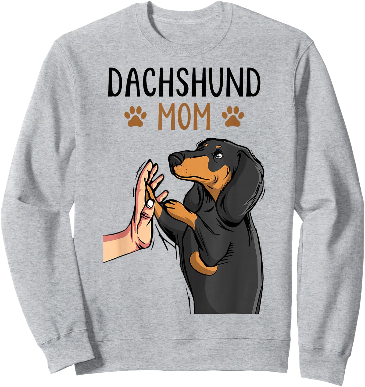 Dachshund Mom Funny Weenie Mama Dog Lover Women Sweatshirt - Sweatshirt | Ash