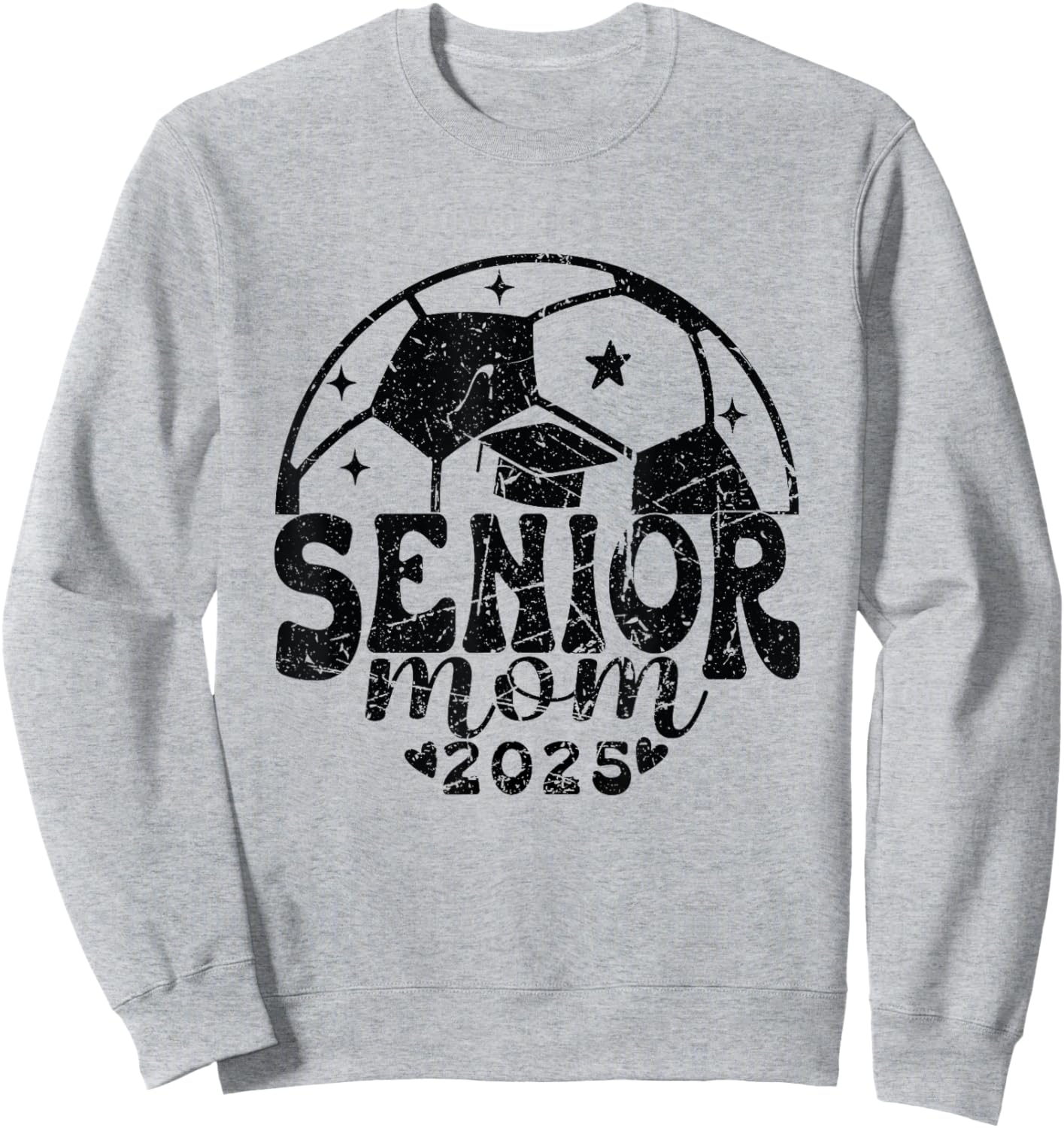 Vintage Soccer Senior Mom Class of 2025 Sweatshirt - Sweatshirt | Ash