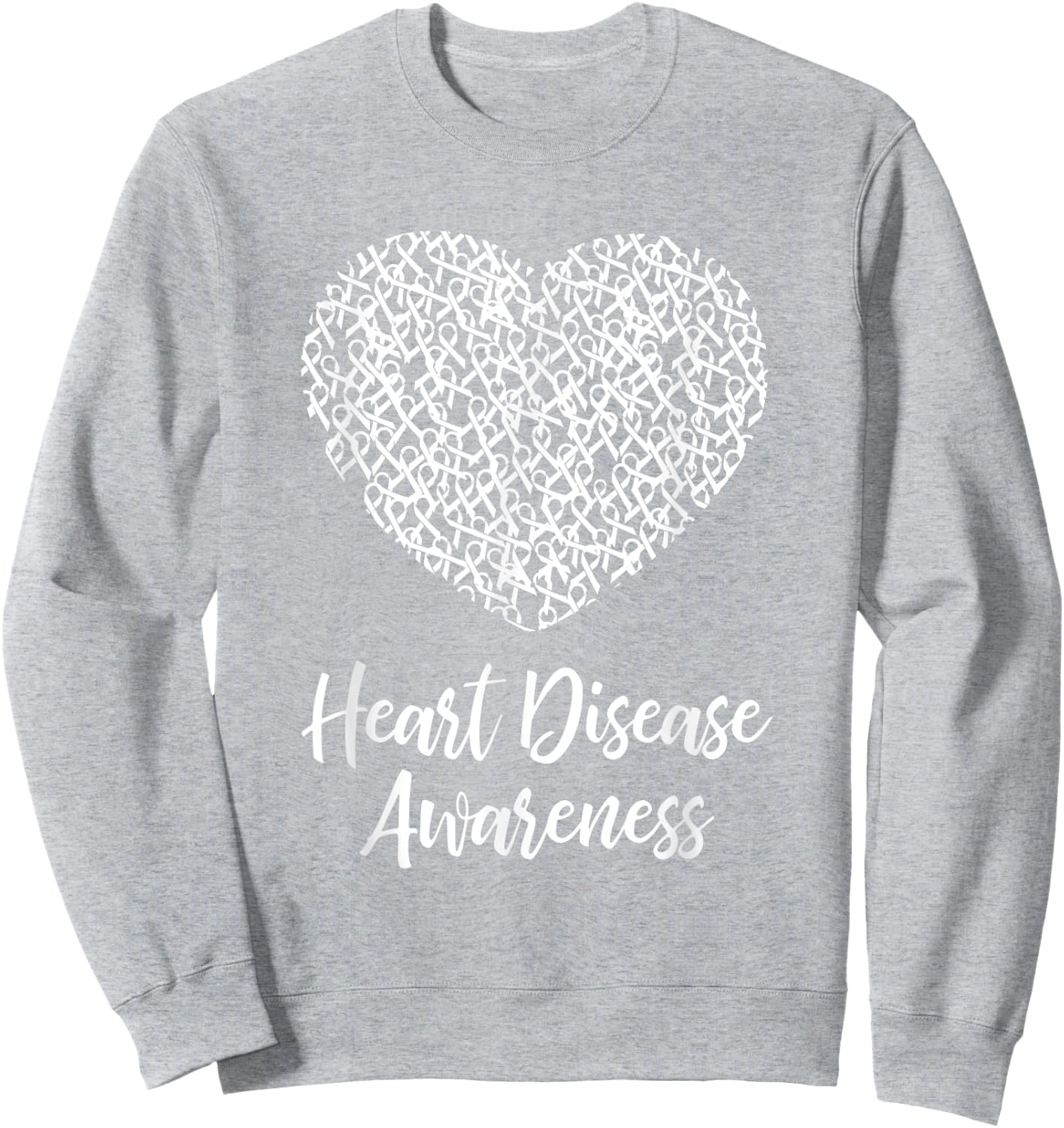 American Heart Month Support Co Heart Disease Awareness Gift February Wear Red Sweatshirt - Sweatshirt | Ash