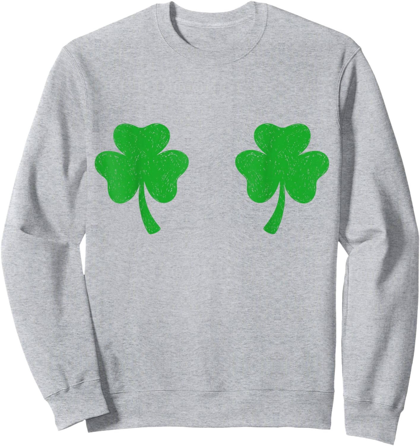 Shamrock Boobs Shirt Irish Boobies St Patricks Day Sweatshirt - Sweatshirt | Ash