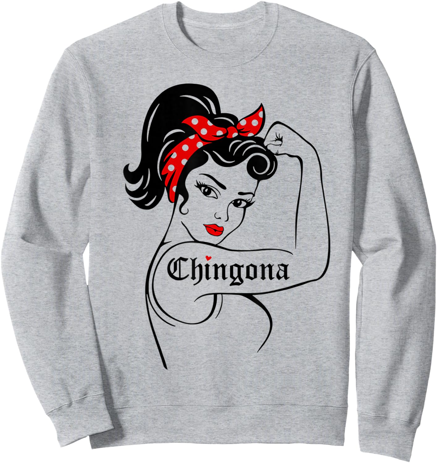 Chingona Strong Women Sweatshirt - Sweatshirt | Ash