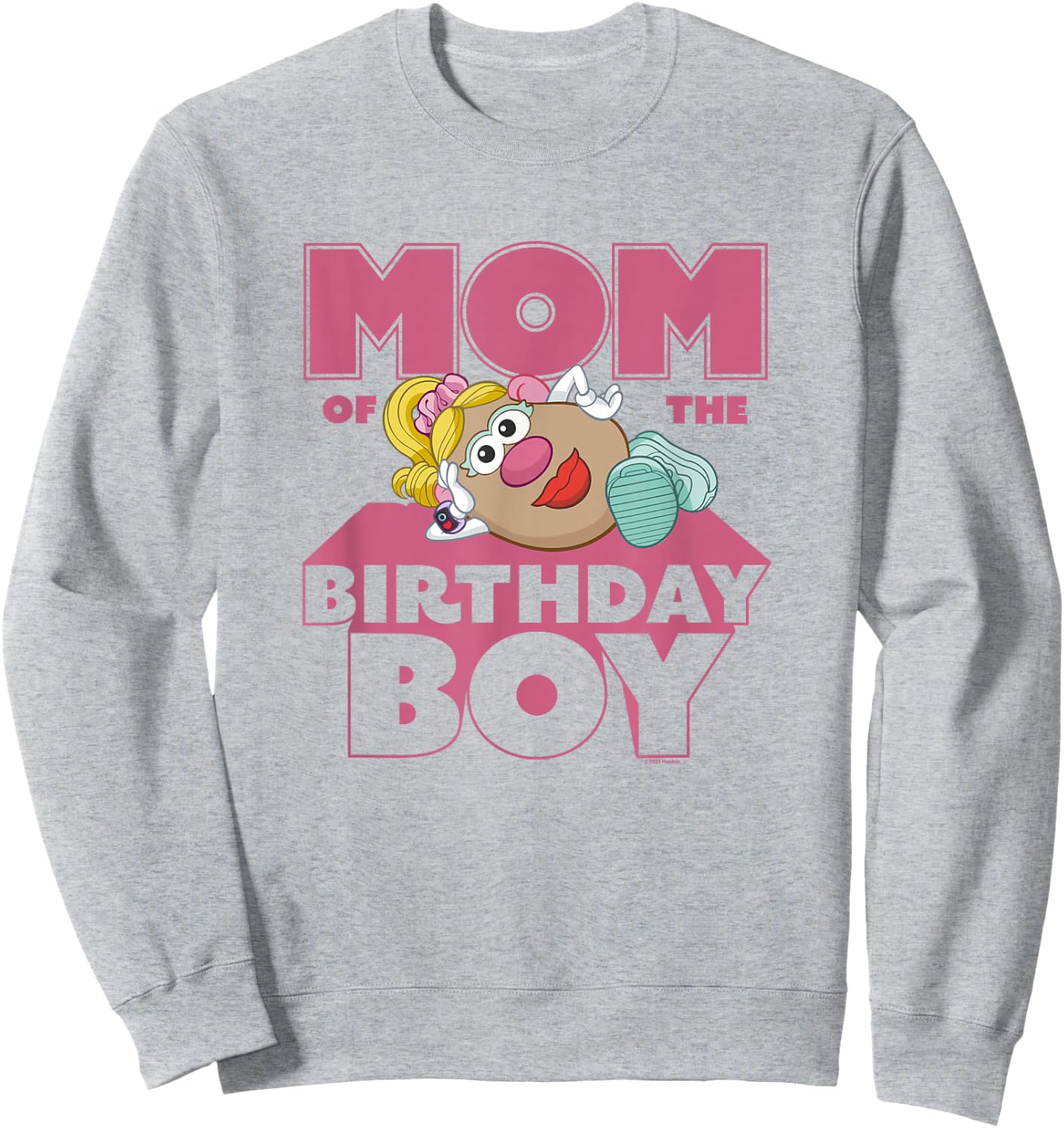 Mr. Potato Head Mom Of The Birthday Boy Sassy Portrait Sweatshirt - Sweatshirt | Ash