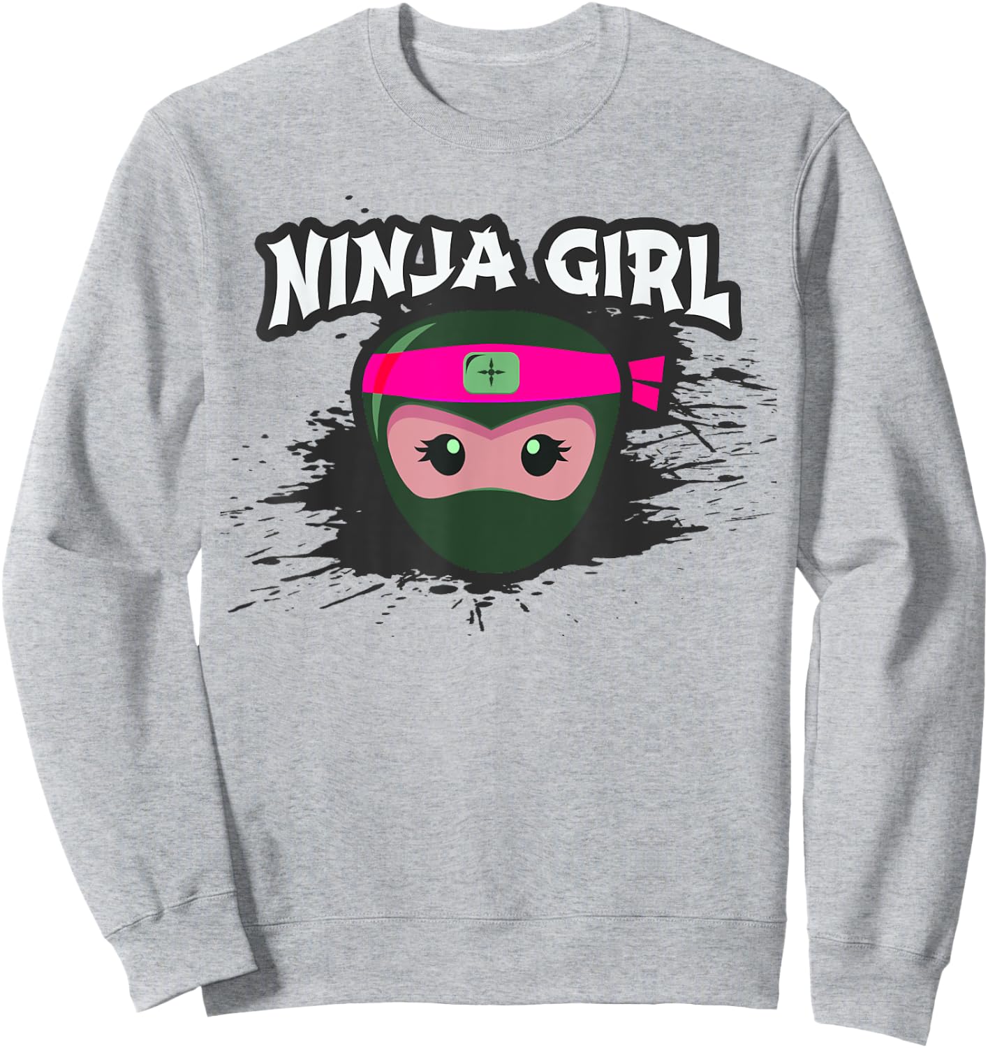 Ninja Girl Team Covert Crew Funny Princess Birthday Pink Sweatshirt - Sweatshirt | Ash