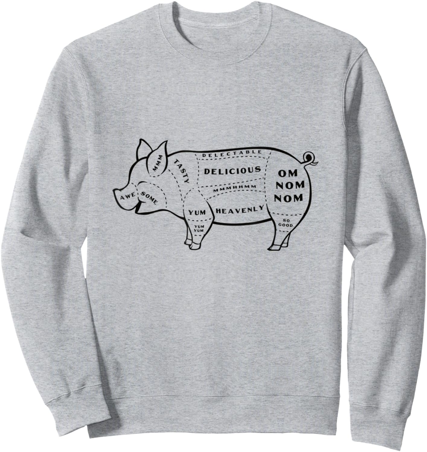 Tasty Pig Cuts Sweatshirt - Sweatshirt | Ash