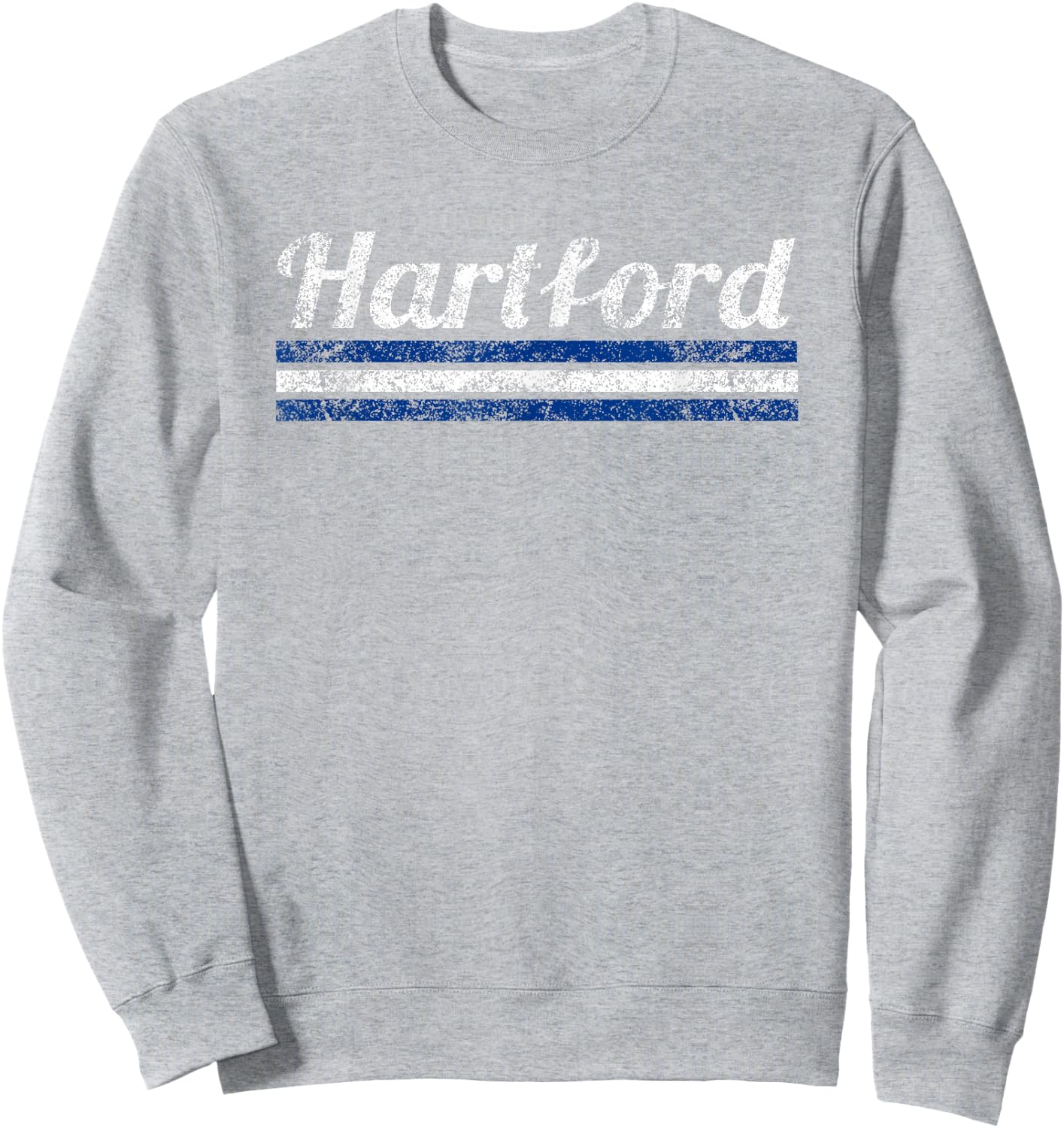 Hartford Connecticut Retro Vintage Weathered Throwback Sweatshirt - Sweatshirt | Ash