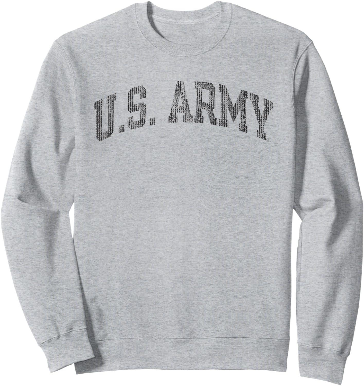 Army United States Military Vintage Arch Officially Licensed Sweatshirt - Sweatshirt | Ash