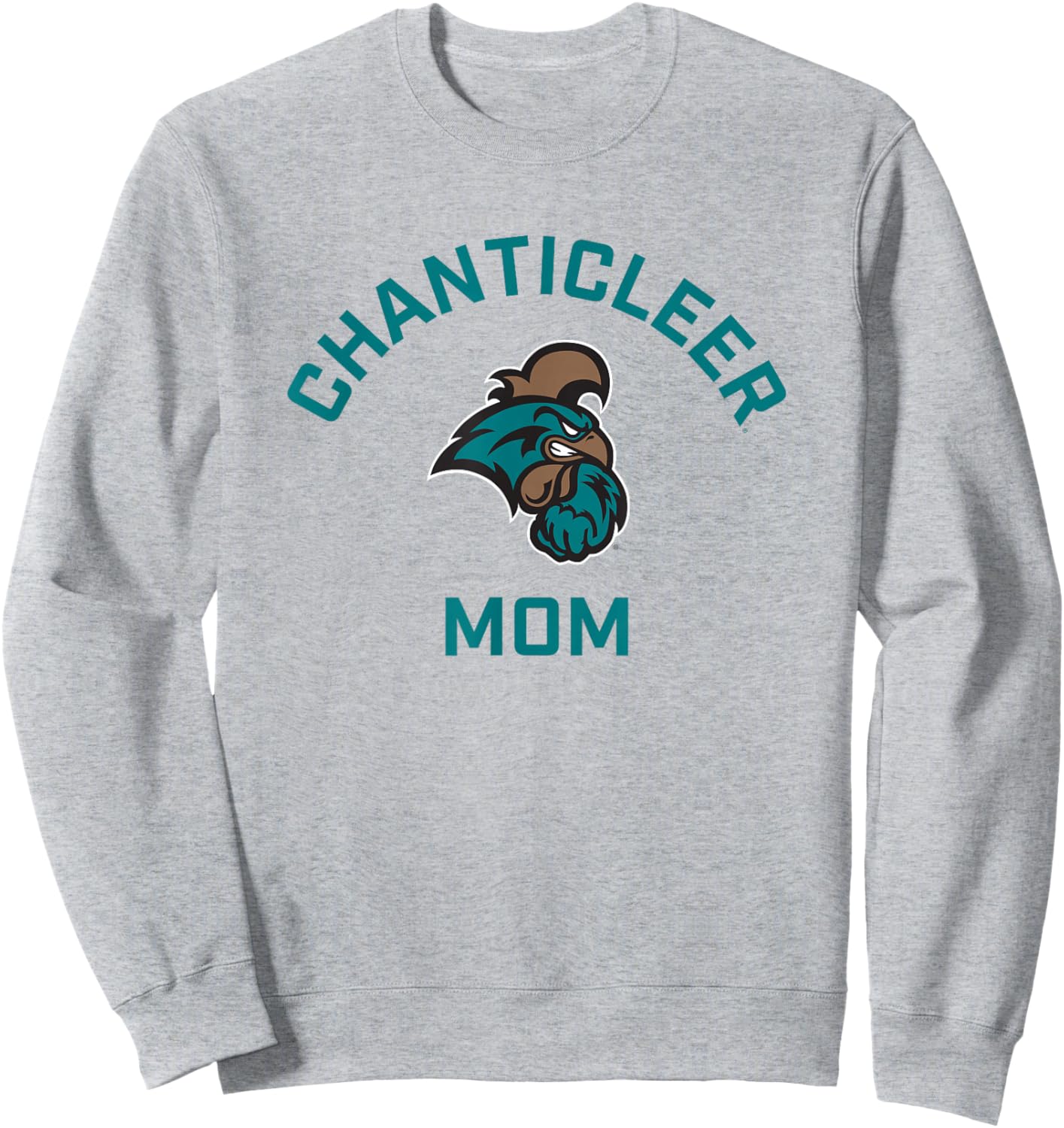 Coastal Carolina University Chanticleers Arched Mom Sweatshirt - Sweatshirt | Ash