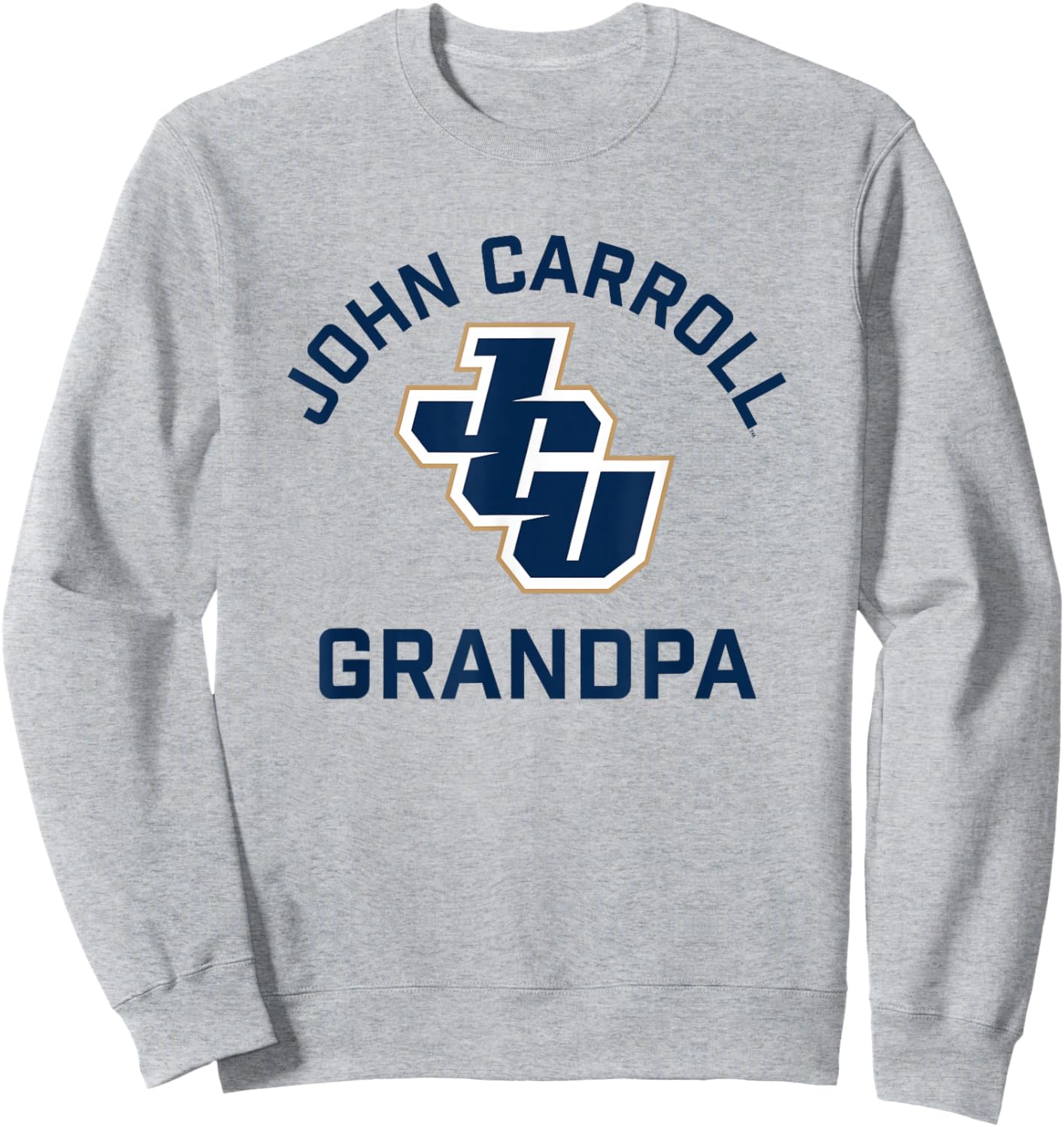 John Carroll University Blue Streaks Arched Grandpa Sweatshirt - Sweatshirt | Ash