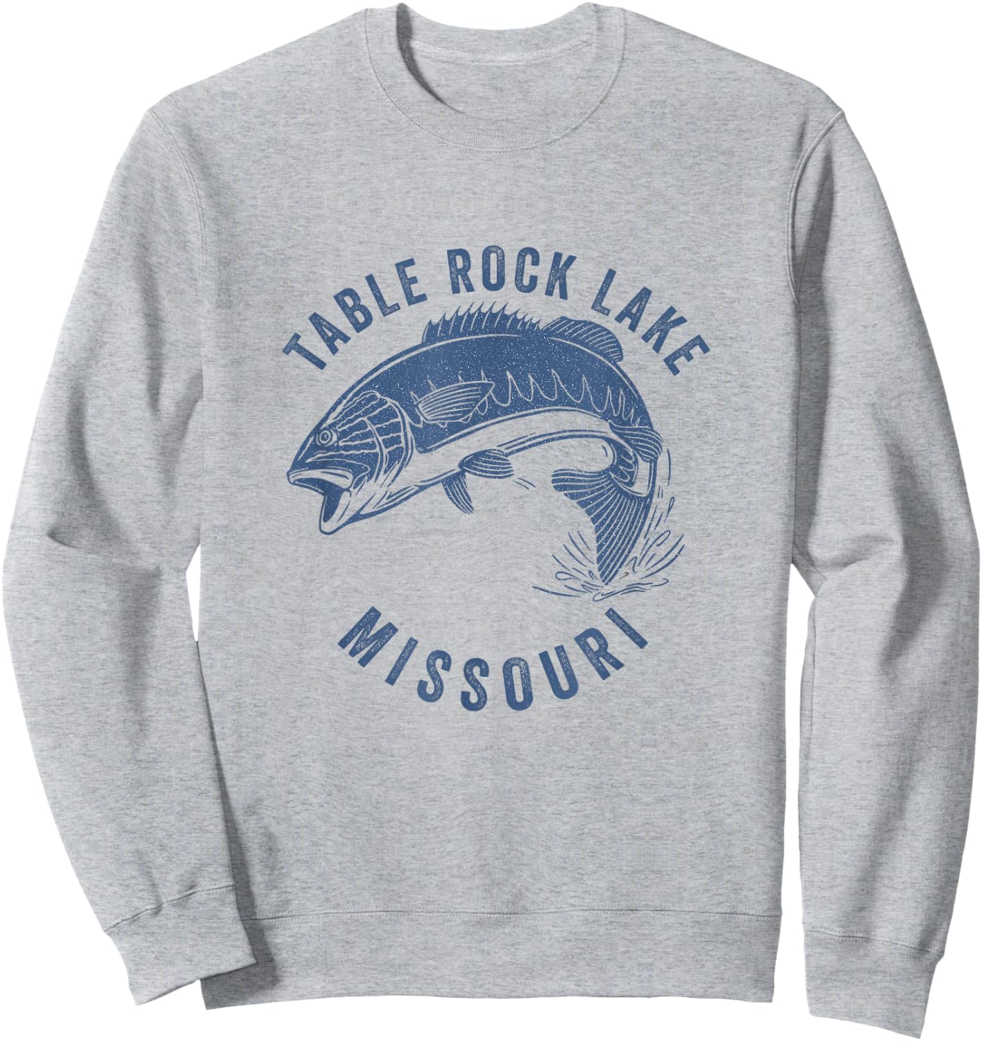 Table Rock Lake Missouri Fishing Fisherman Sweatshirt - Sweatshirt | Ash