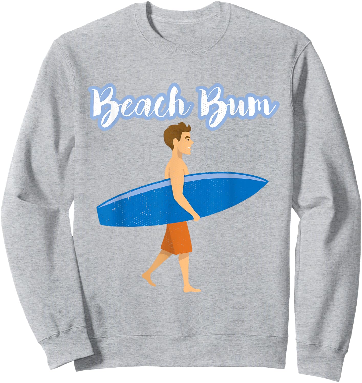 Summer Vacation Beach Bum Love Ocean Surfer Boy Surfing Sweatshirt - Sweatshirt | Ash