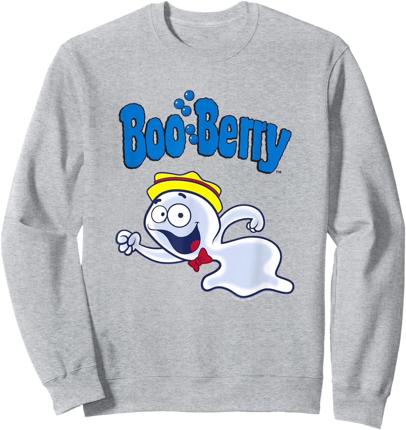 Boo Berry Iconic Funny Ghost Vintage Chest Portrait Sweatshirt - Sweatshirt | Ash