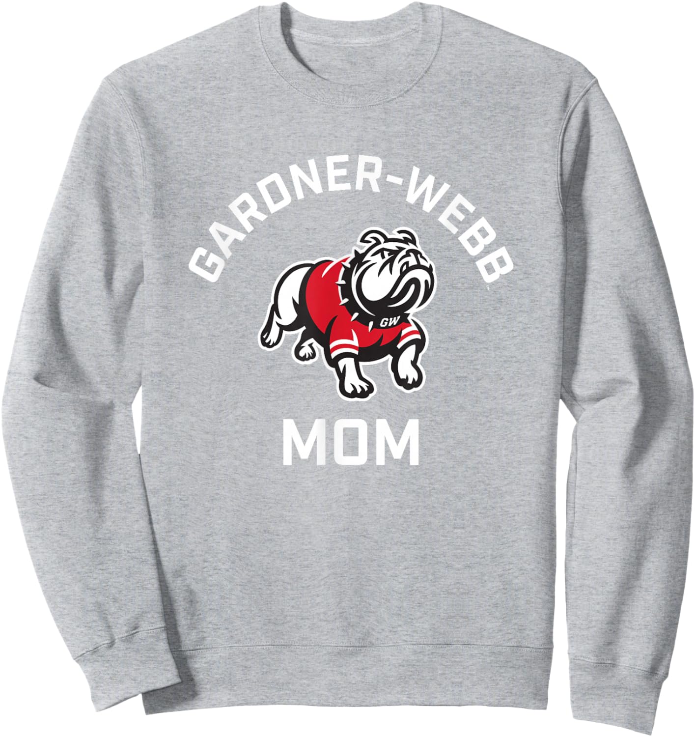 Gardner-Webb University GWU Bulldogs Arched Mom Sweatshirt - Sweatshirt | Ash
