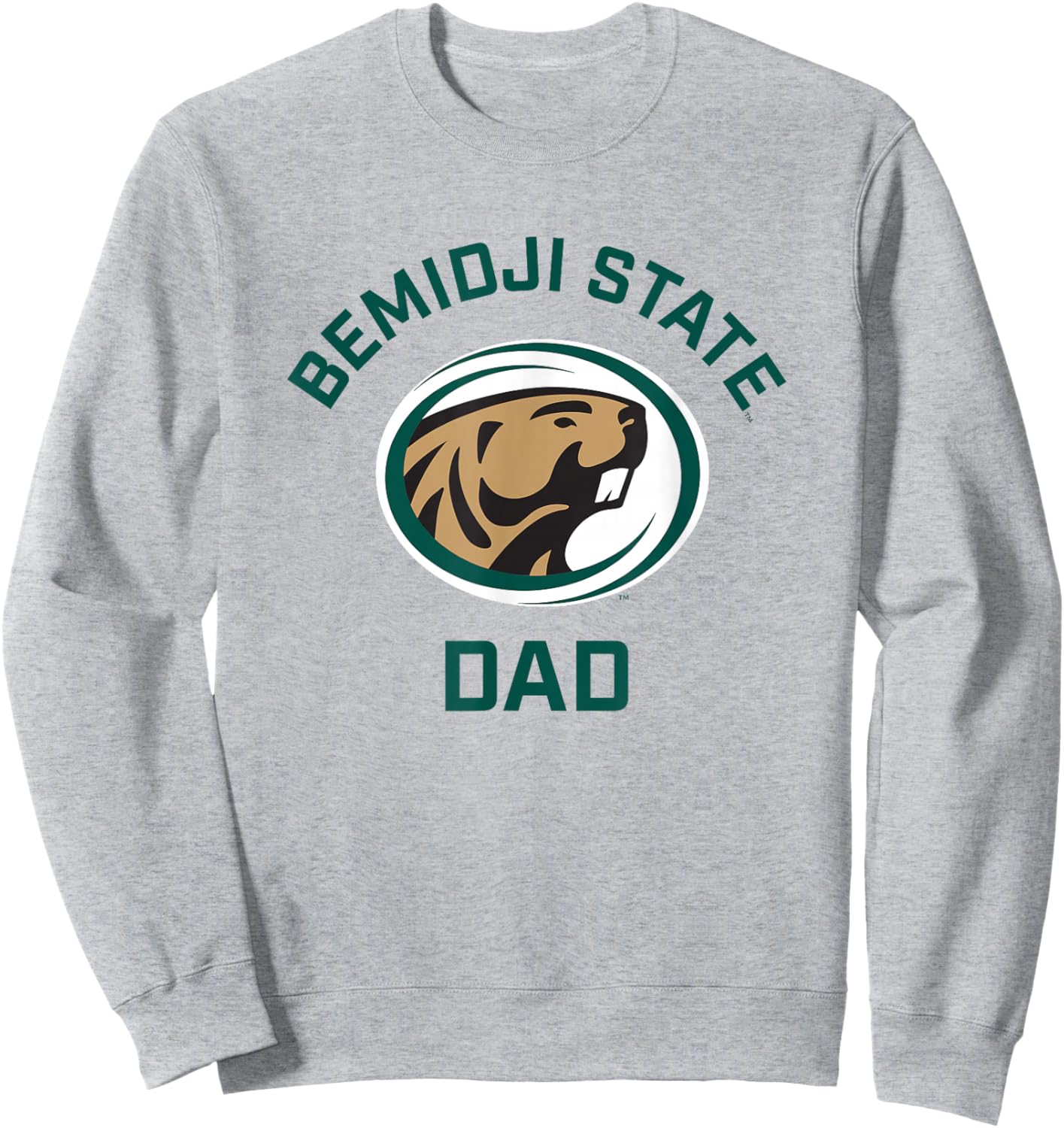 Bemidji State University BSU Beavers Arched Dad Sweatshirt - Sweatshirt | Ash