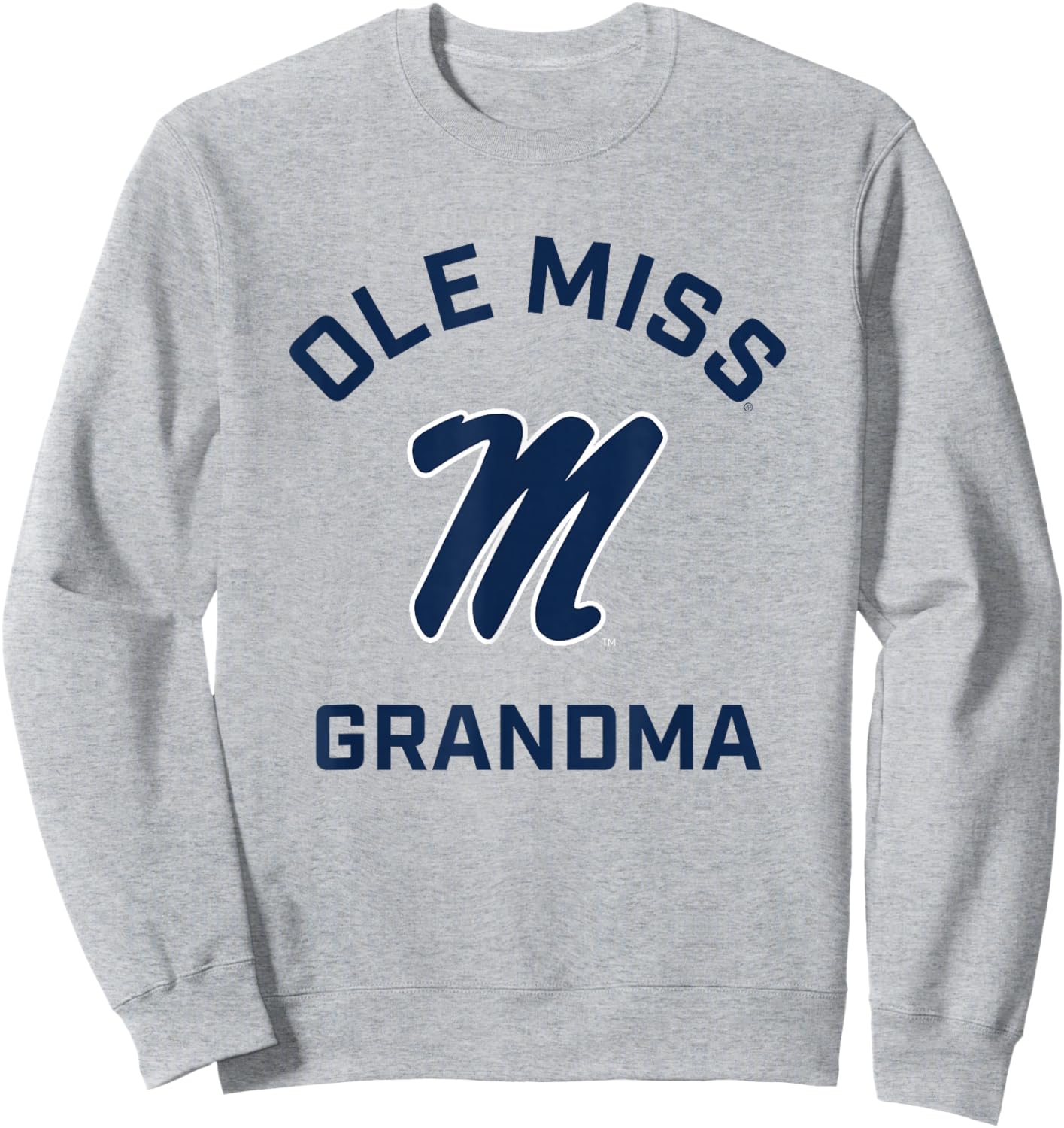 Ole Miss Rebels Arched Grandma Sweatshirt - Sweatshirt | Ash