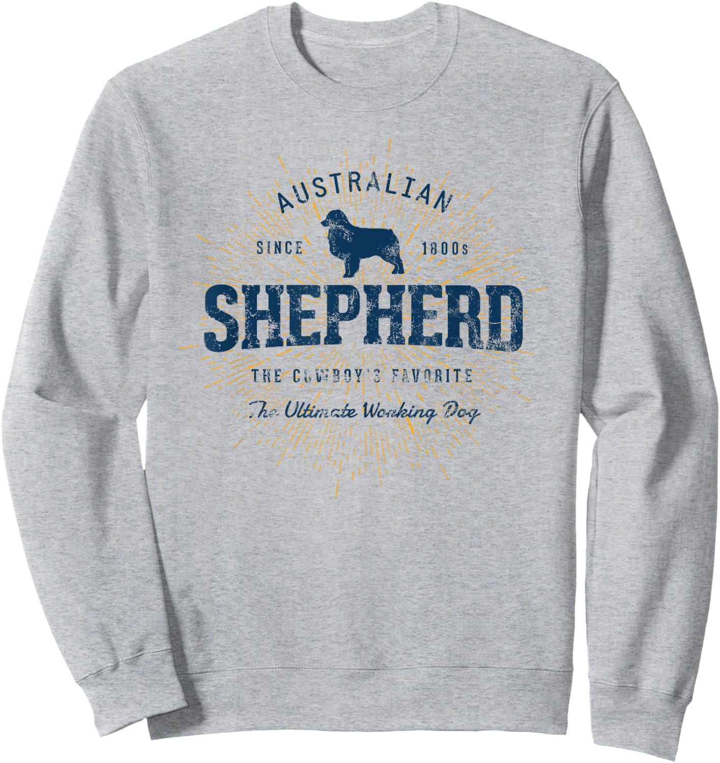 Retro Vintage Australian Shepherd Sweatshirt - Sweatshirt | Ash