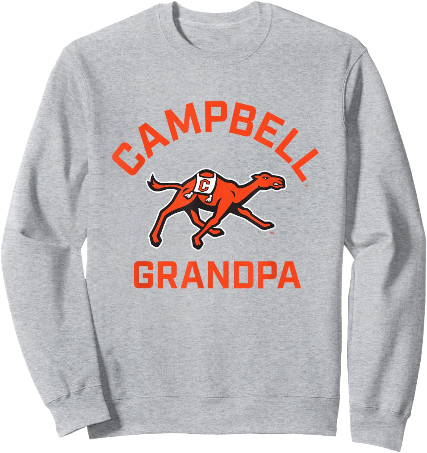 Campbell University Fighting Camels Arched Grandpa Sweatshirt - Sweatshirt | Ash