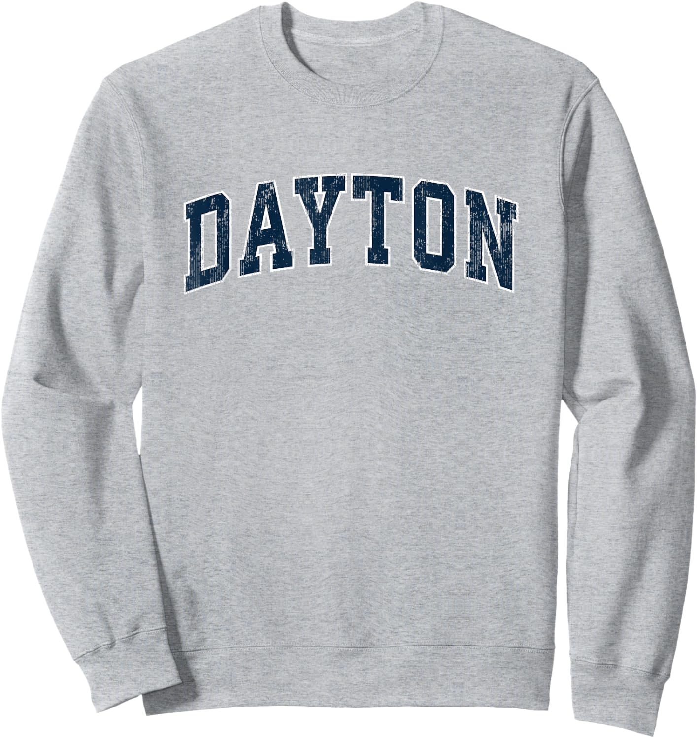 Dayton Ohio OH Vintage Sports Design Navy Design Sweatshirt - Sweatshirt | Ash