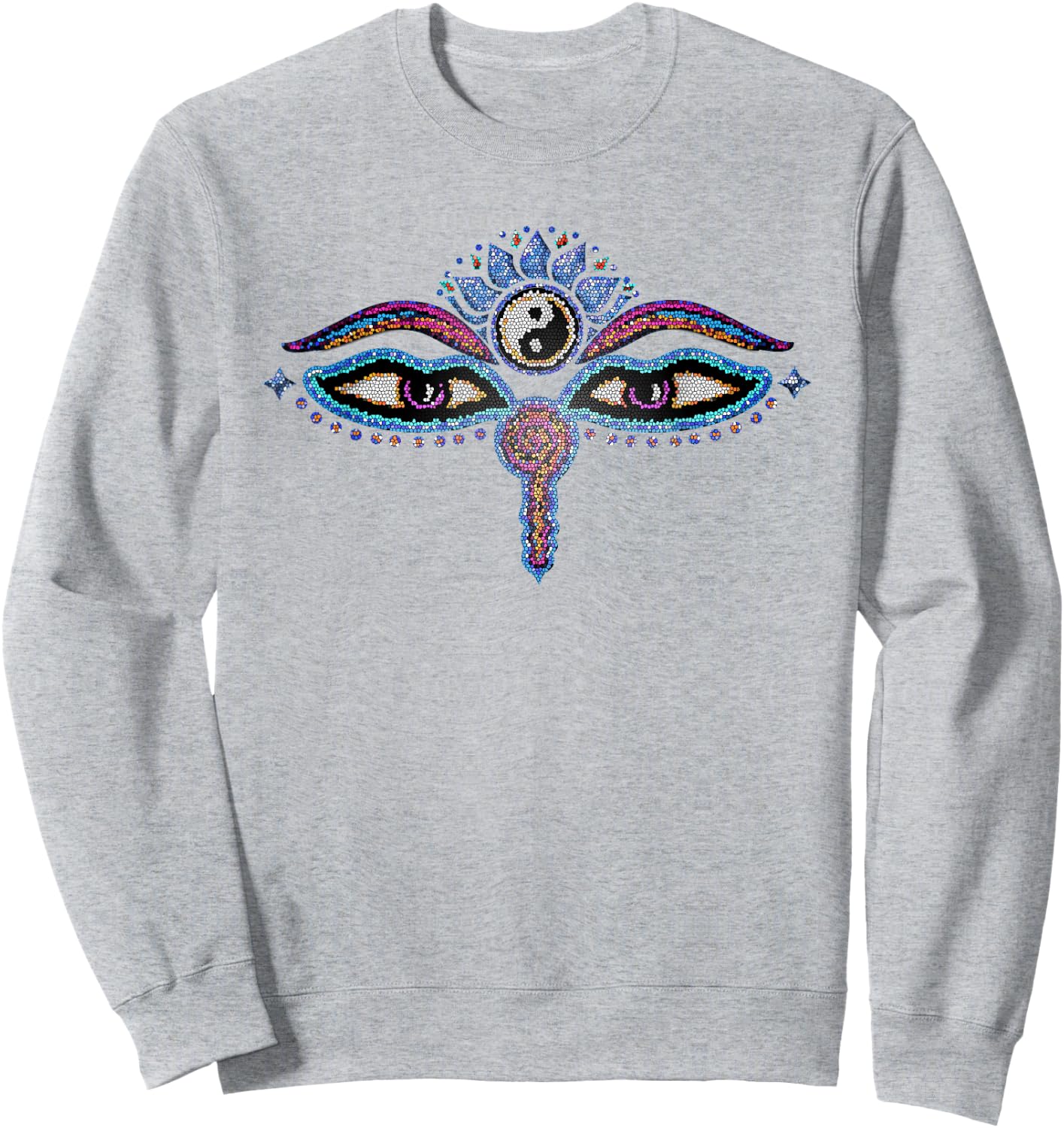 Buddha eyes, buddhism, yin yang, lotus flower, yoga, spirit Sweatshirt - Sweatshirt | Ash