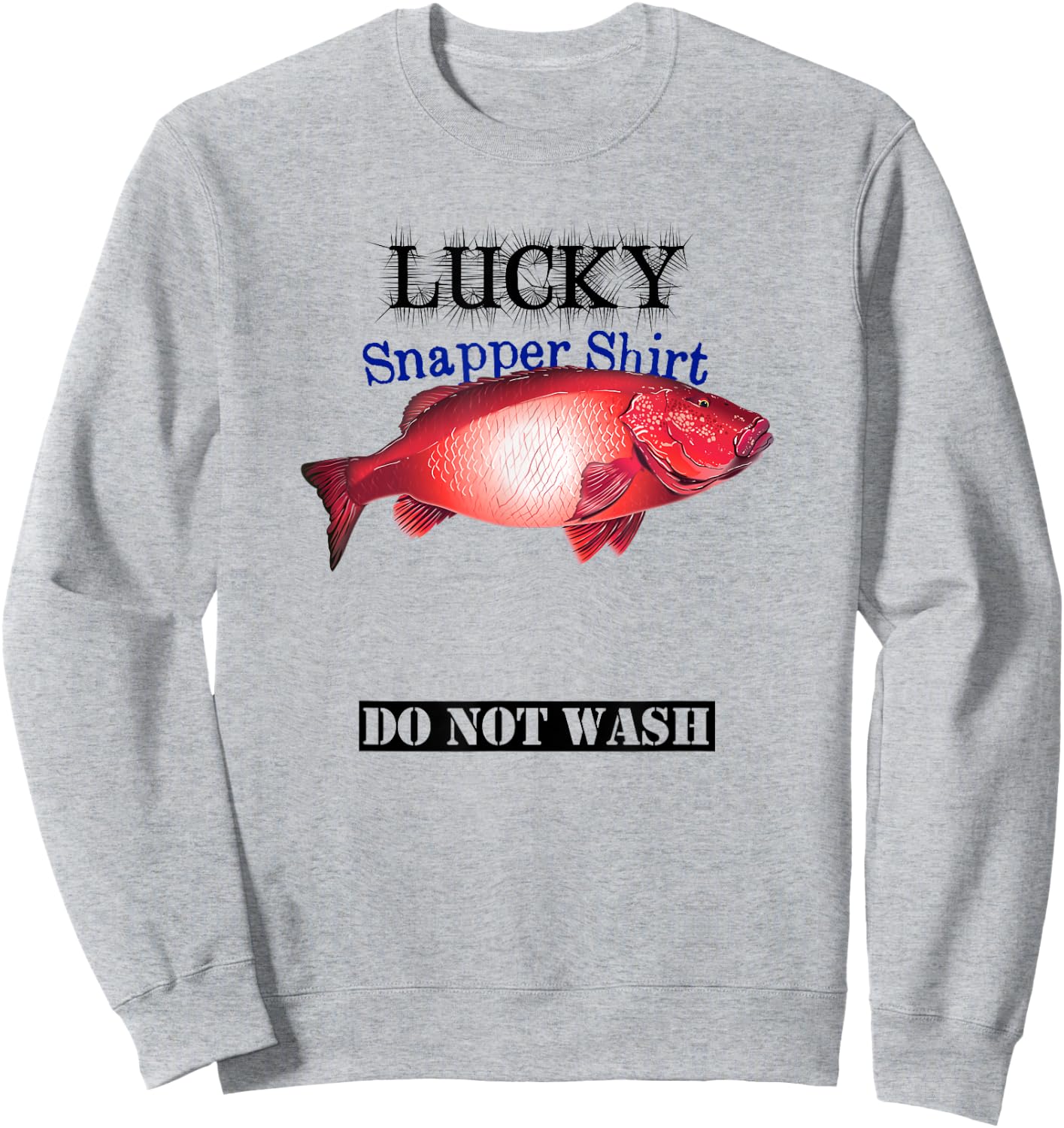 Fishermans Lucky Snapper Light Colored Sweatshirt - Sweatshirt | Ash
