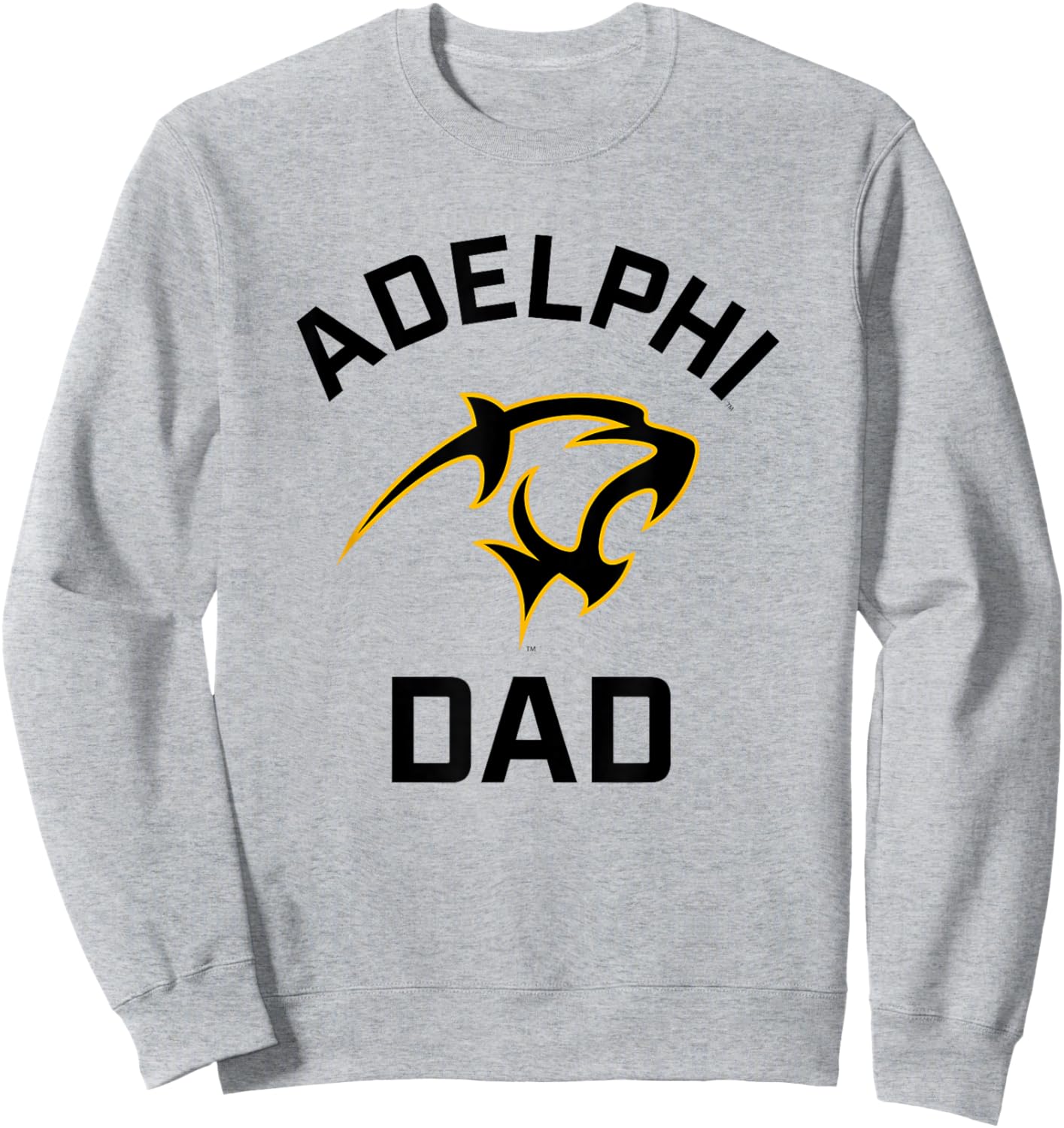 Adelphi University Panthers Arched Dad Sweatshirt - Sweatshirt | Ash