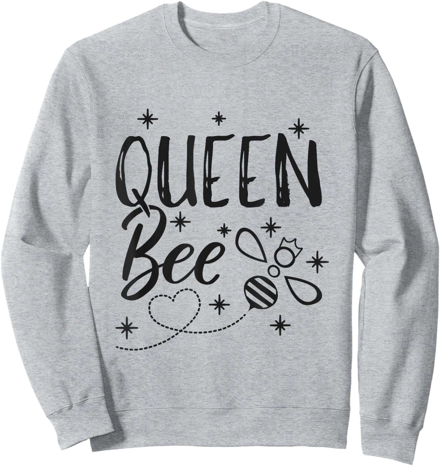 Funny Beekeeping Gift Queen Bee Crown Bee Queen Sweatshirt - Sweatshirt | Ash