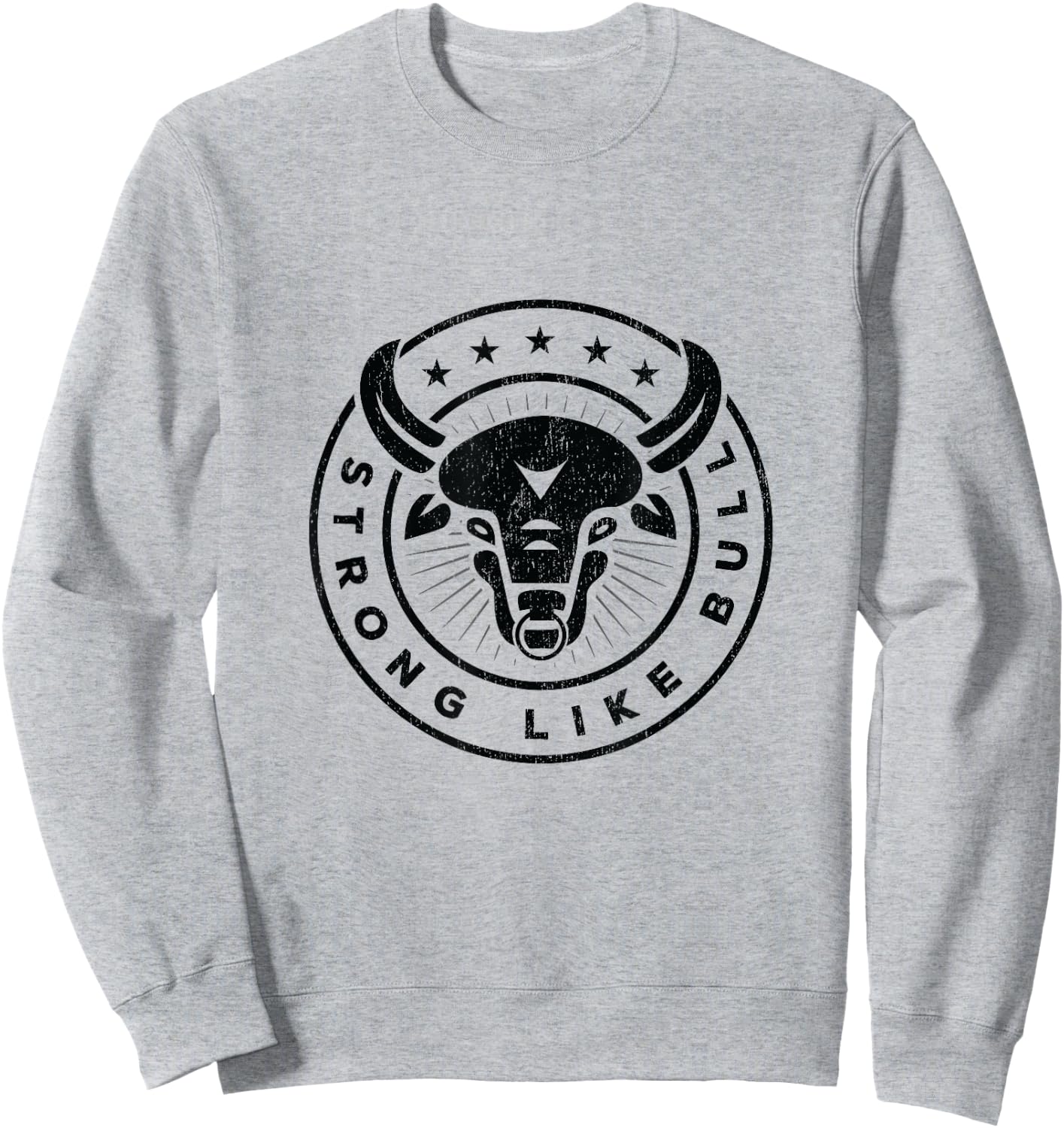 Strong Like A Bull Powerlifting Bodybuilding Sweatshirt - Sweatshirt | Ash