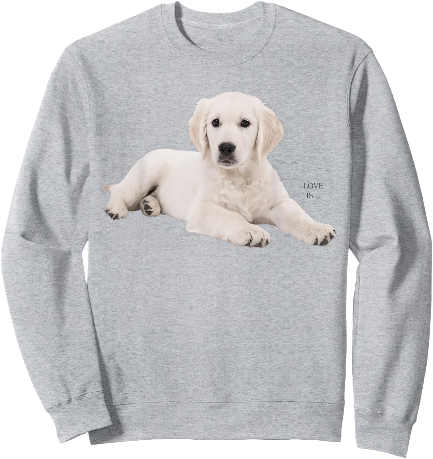White Labrador Retriever Shirt Yellow Love Lab Mom Dog Dad Sweatshirt - Sweatshirt | Ash