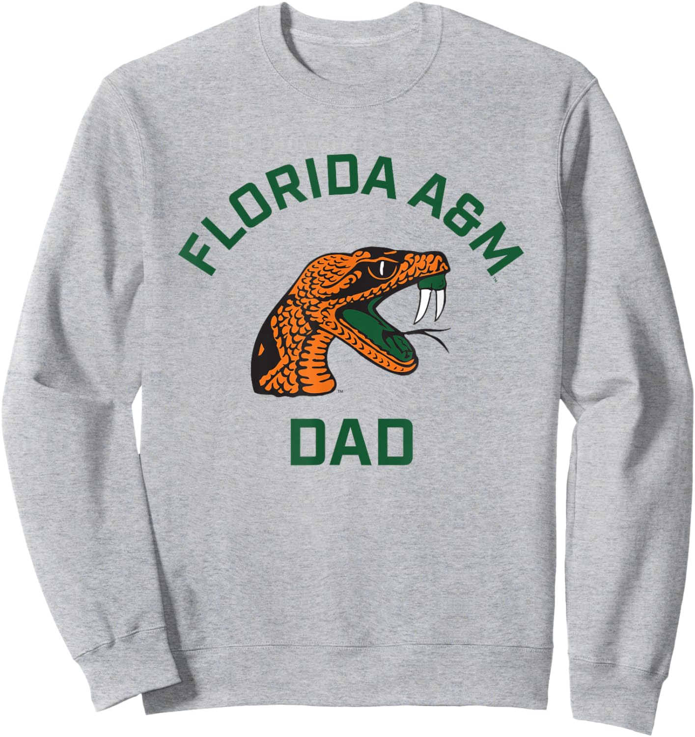 Florida A&M University FAMU Rattlers Arched Dad Sweatshirt - Sweatshirt | Ash