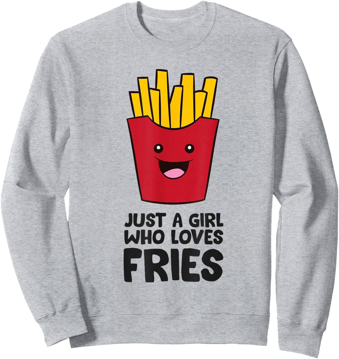 Just A Girl Who Loves French Fries Pommes Frites Sweatshirt - Sweatshirt | Ash