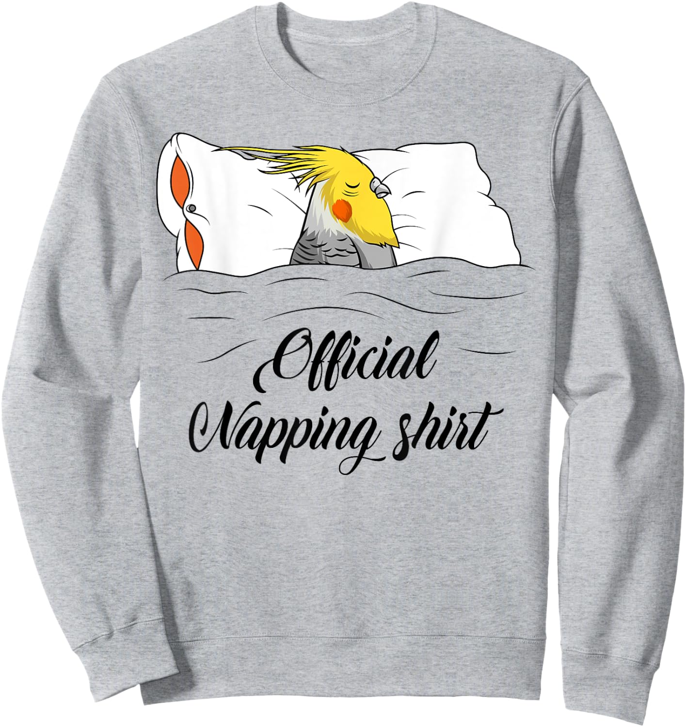 Sleeping Cockatiel Pyjamas Parrot Lover Official Napping Sweatshirt - Sweatshirt | Ash