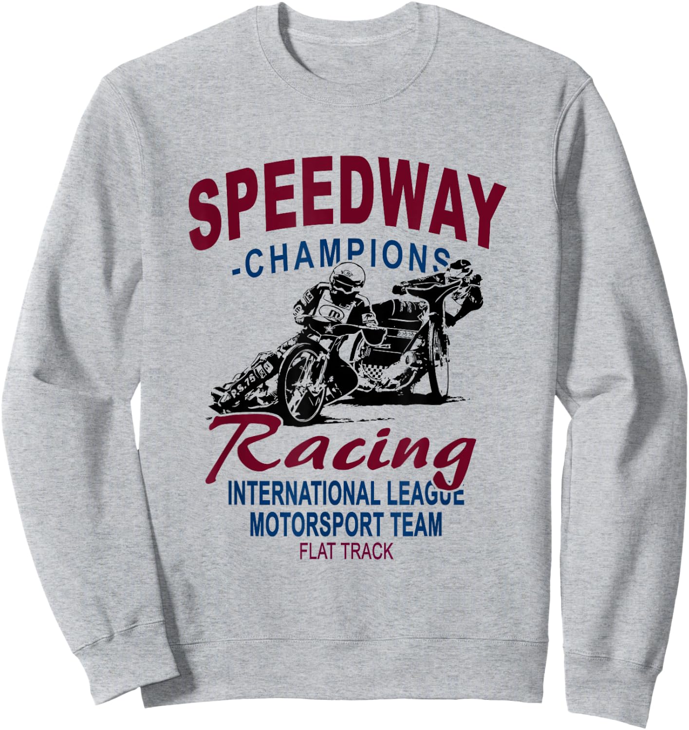 Speedway Railway Motorcycle Racing Sweatshirt - Sweatshirt | Ash
