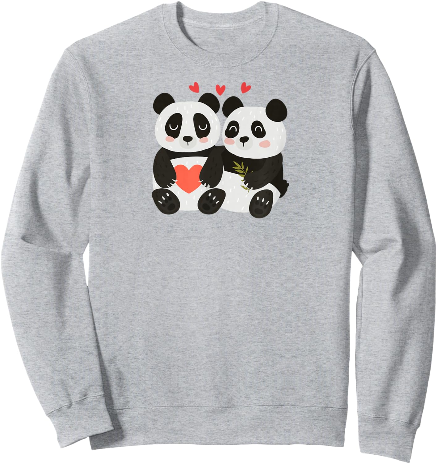 Panda Couples Gift Wedding Anniversary Valentine's Day Him Her Sweatshirt - Sweatshirt | Ash