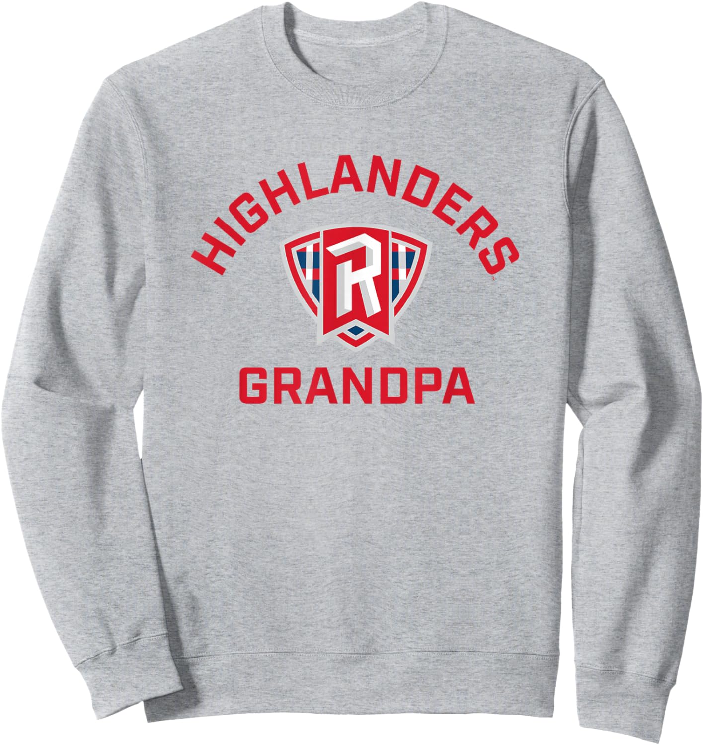 Radford University Highlanders Arched Grandpa Sweatshirt - Sweatshirt | Ash