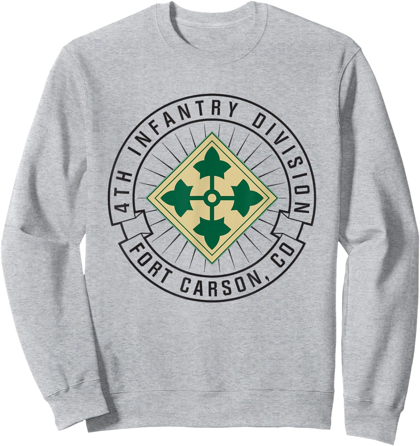 Fort Carson United States Army 4th Infantry Division Sweatshirt - Sweatshirt | Ash