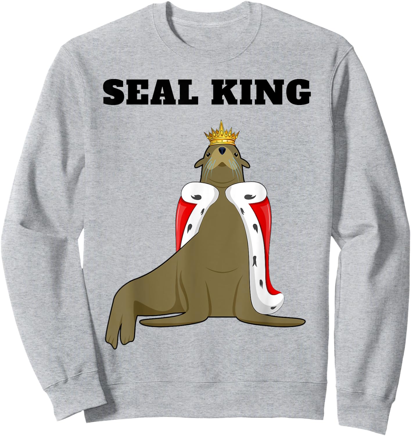 Seal King | Boys Seal Lover | Seal Sweatshirt - Sweatshirt | Ash