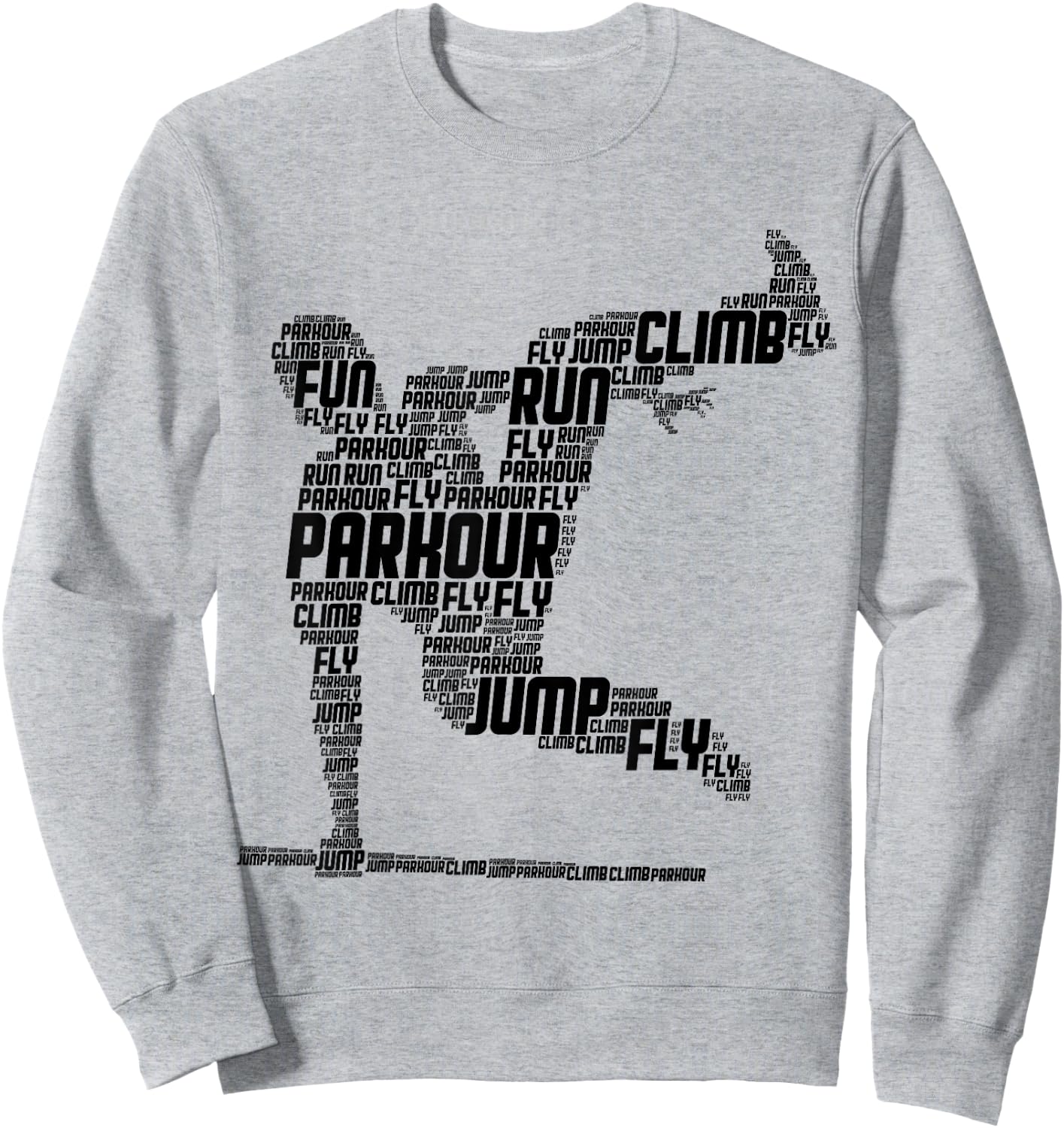Parkour Freerunner Traceur Freerunning Men Boys Kids Sweatshirt - Sweatshirt | Ash
