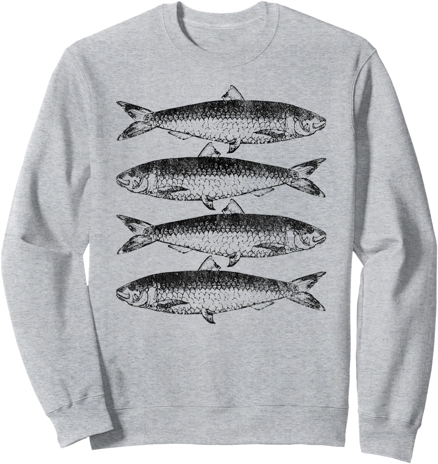 Canned Sardines Lover Gift Vintage Sardine Fish Sweatshirt - Sweatshirt | Ash