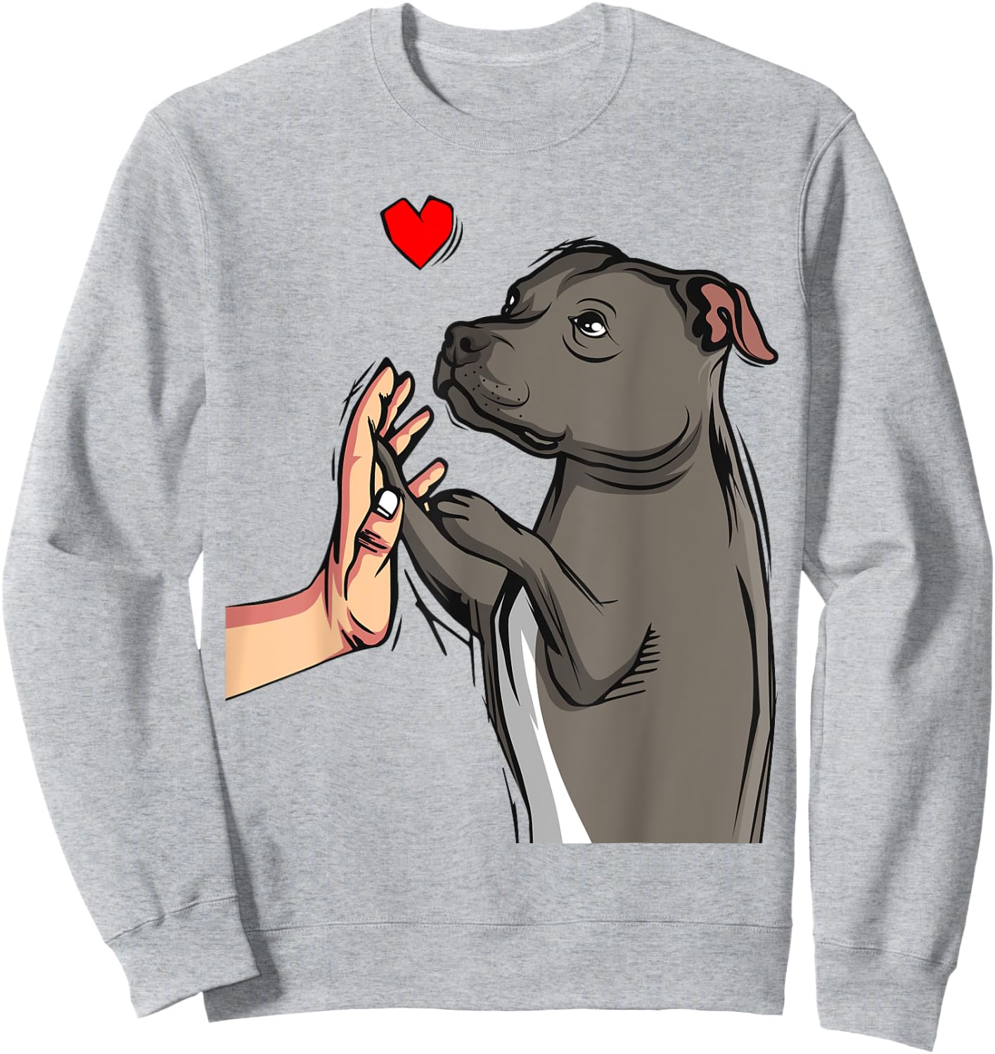 Staffordshire Bull Terrier Love Dog Mom Girls Gift Sweatshirt - Sweatshirt | Ash