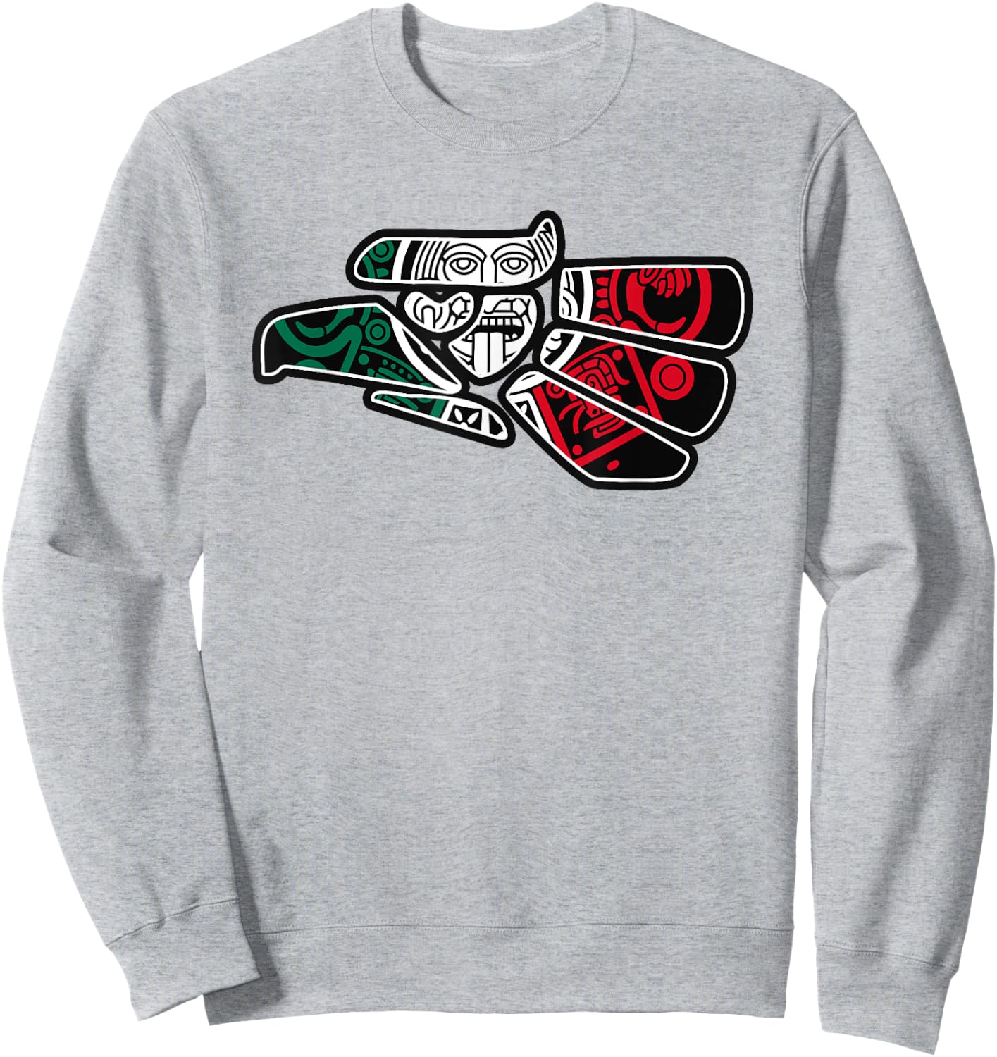 Hecho En Mexico Aztec Calendar Mexican Eagle Sweatshirt - Sweatshirt | Ash