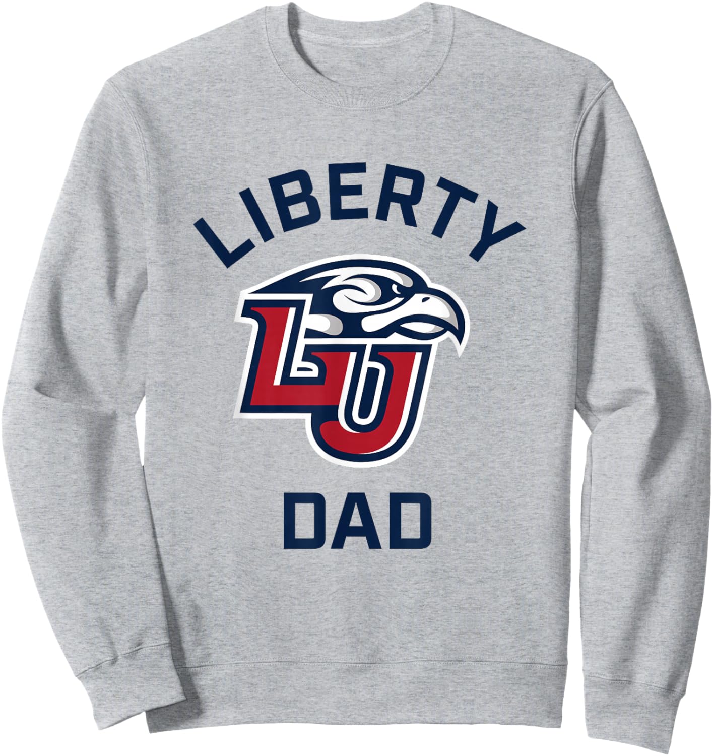 Liberty University Flames Arched Dad Sweatshirt - Sweatshirt | Ash