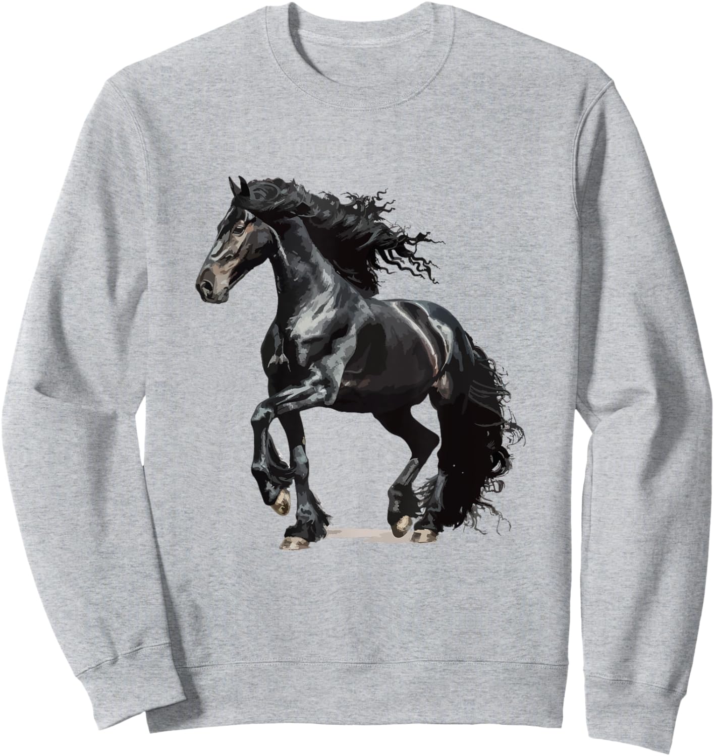 Vintage Friesian horse Sweatshirt - Sweatshirt | Ash