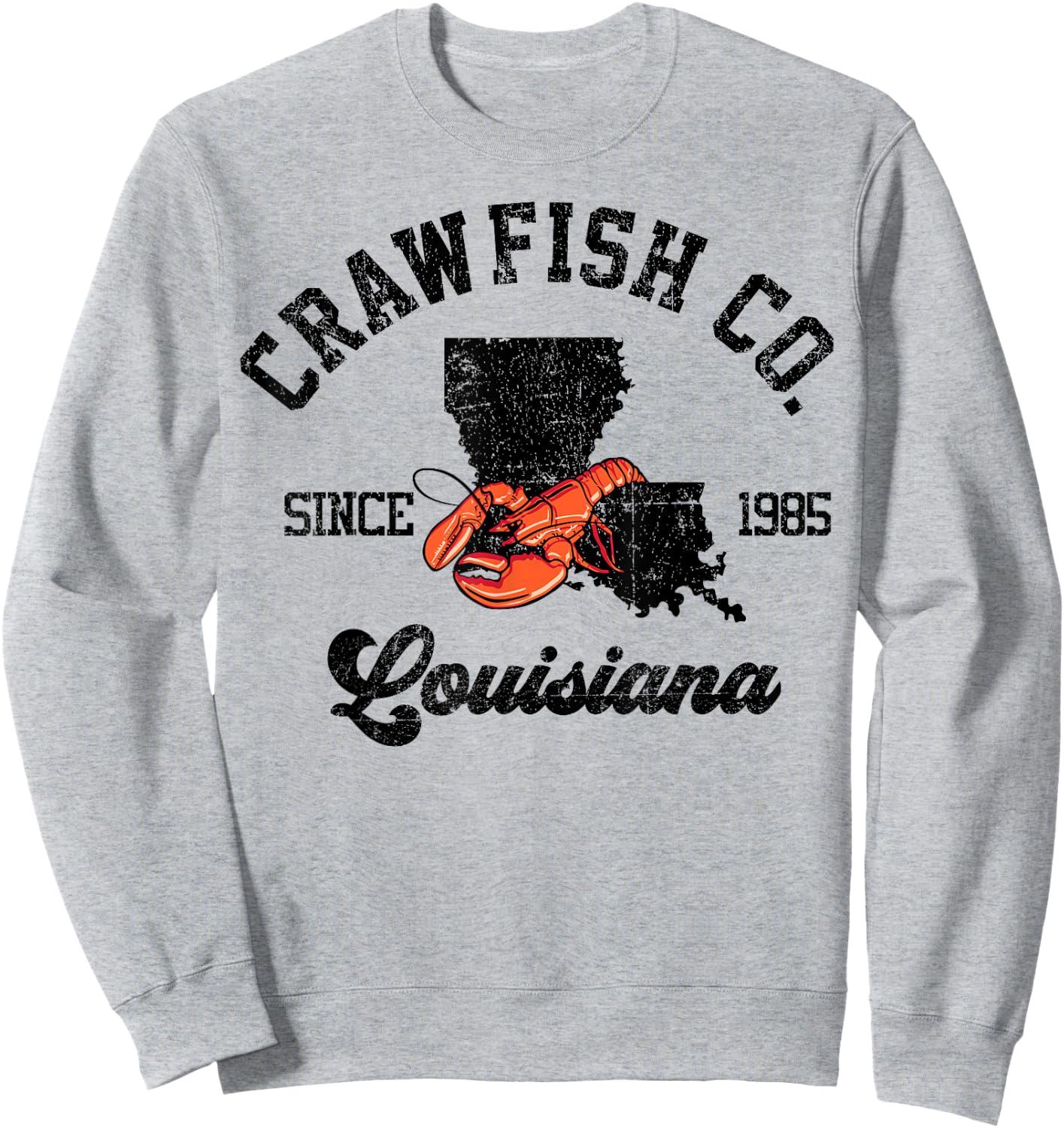 Crawfish Co Cajun Seafood Festival Vintage Cooking Gift Sweatshirt - Sweatshirt | Ash
