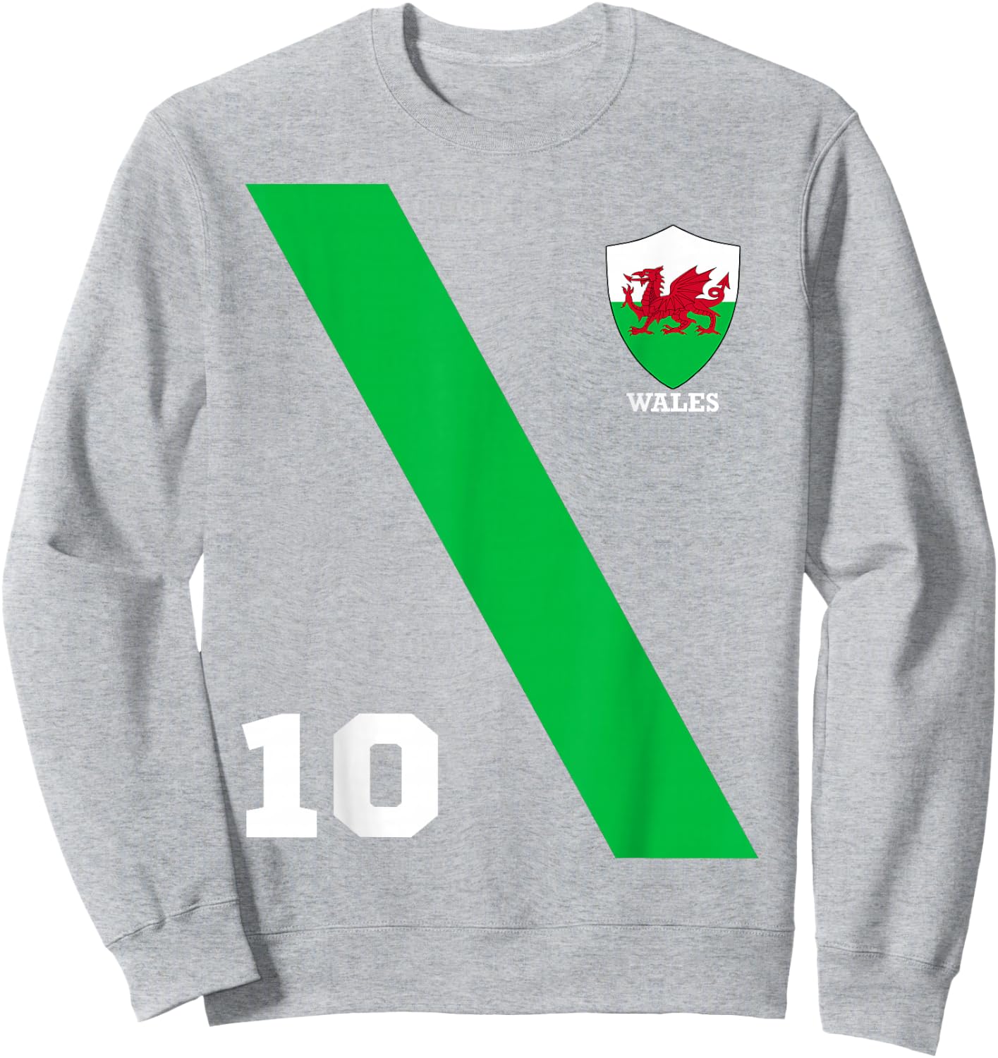 Wales Soccer Football 2020 European Tournament Fan Sweatshirt - Sweatshirt | Ash