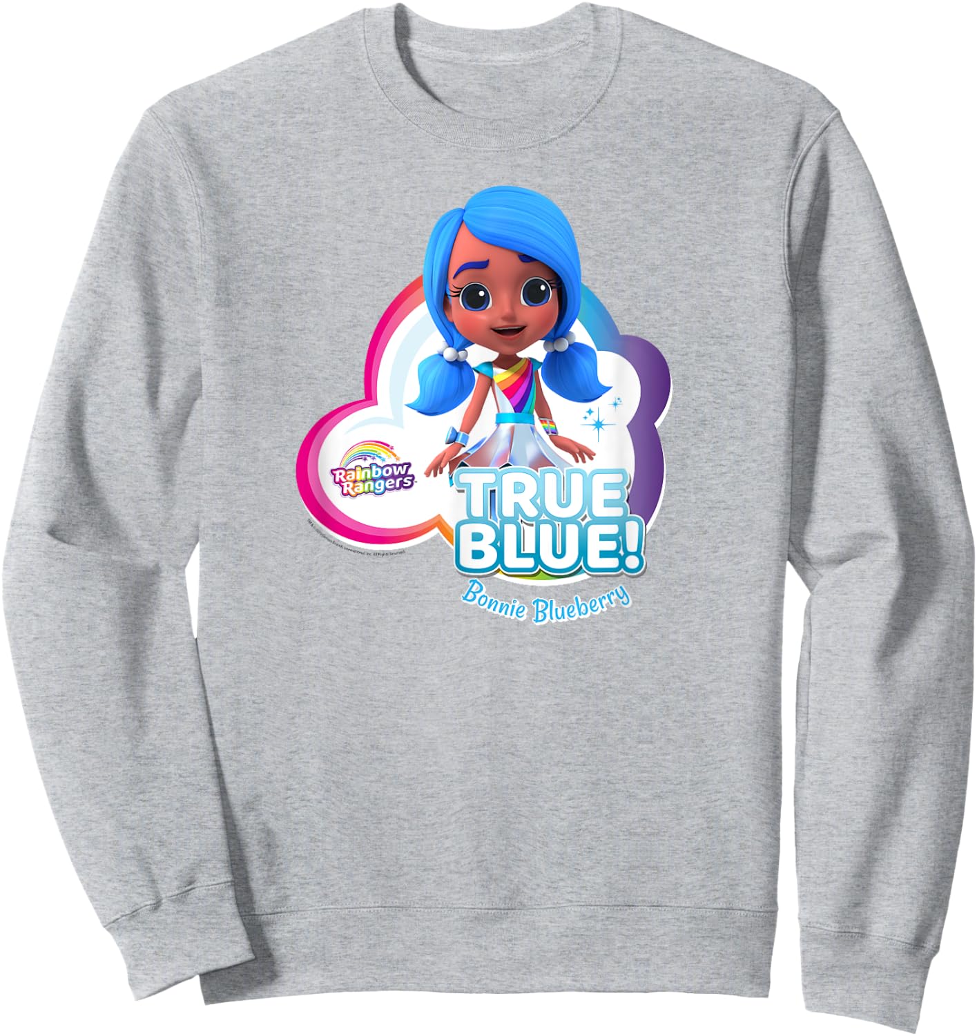 Rainbow Rangers Bonnie Blueberry "True Blue!" Sweatshirt - Sweatshirt | Ash