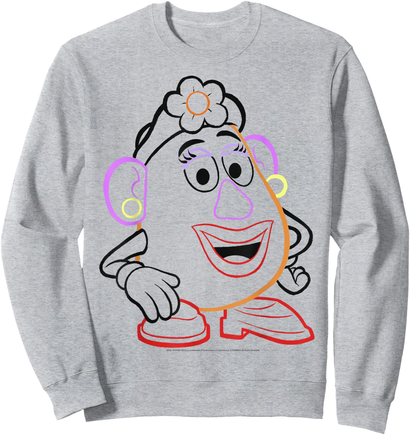 Disney Pixar Toy Story Mrs. Potato Head Line Art Sweatshirt - Sweatshirt | Ash
