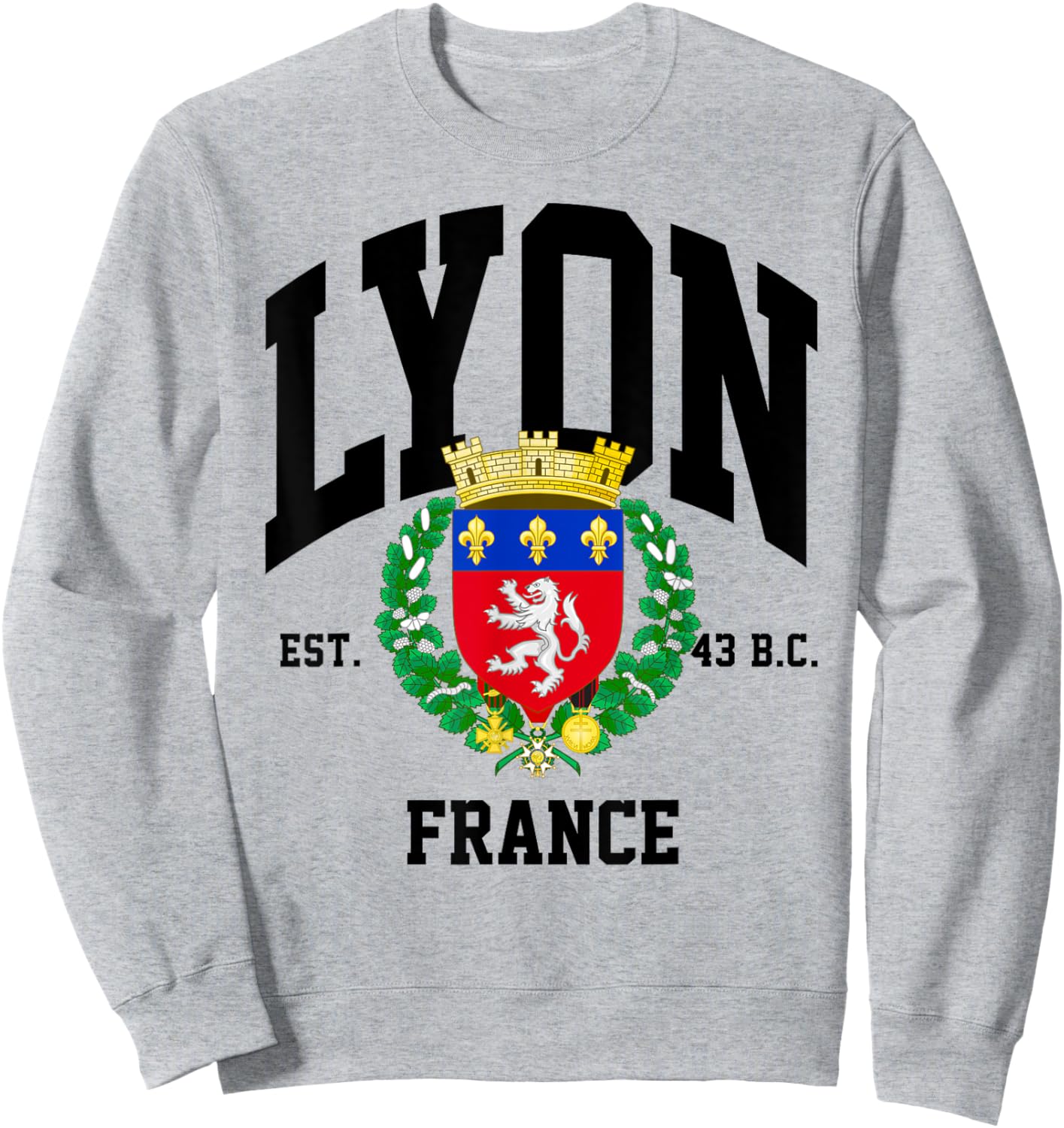 Lyon France Lyon family trip vacation France city Lyon home Sweatshirt - Sweatshirt | Ash