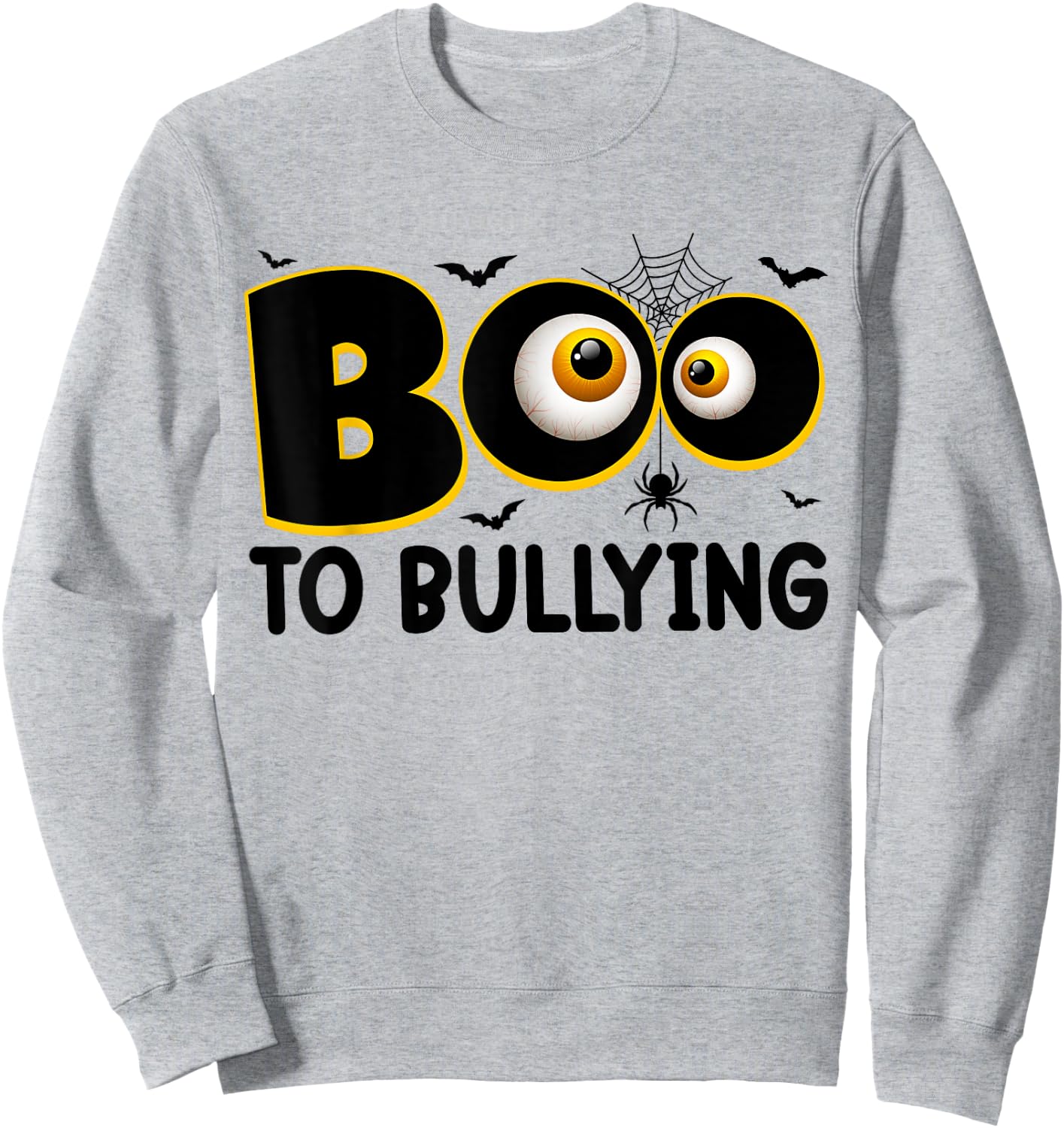 Boo To Bullying Orange Anti Bullying Unity Day Halloween Kid Sweatshirt - Sweatshirt | Ash