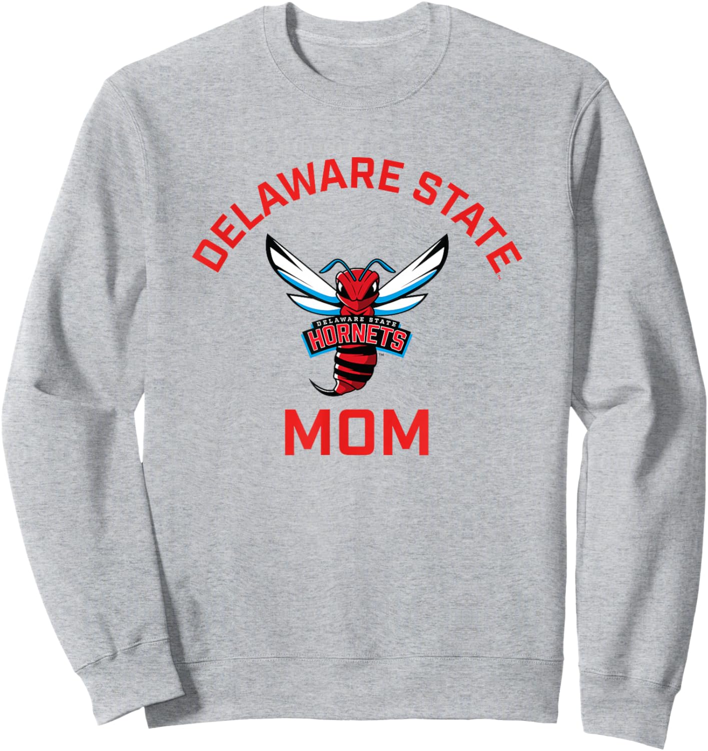 Delaware State University DSU Hornets Arched Mom Sweatshirt - Sweatshirt | Ash