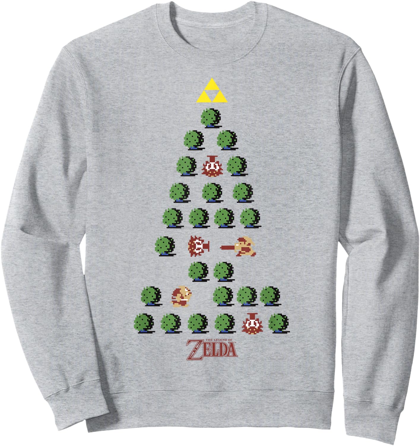 The Legend of Zelda 8-Bit Christmas Tree Sweatshirt - Sweatshirt | Ash