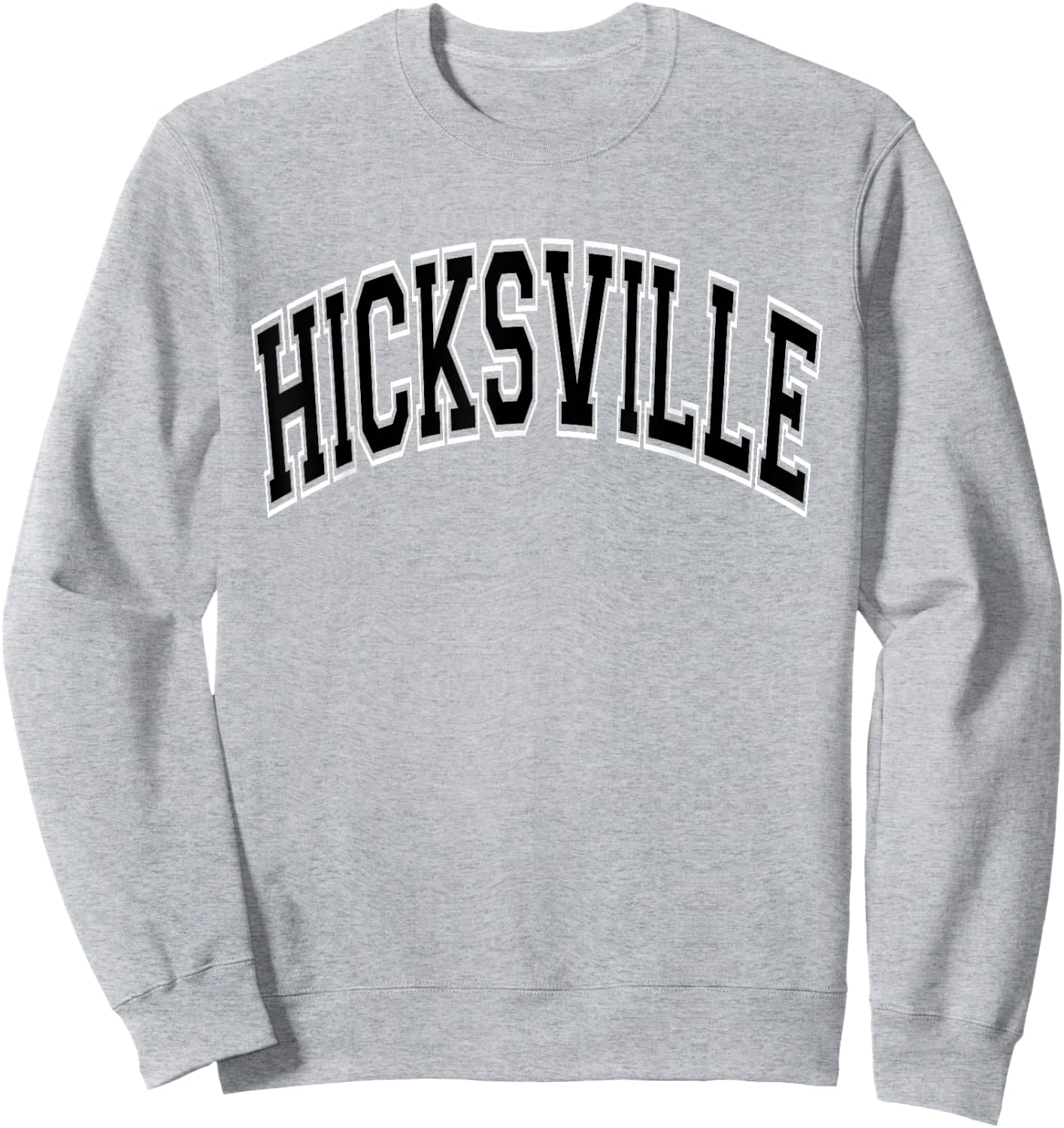 Hicksville Arched Style Orange with Black Text Sweatshirt - Sweatshirt | Ash